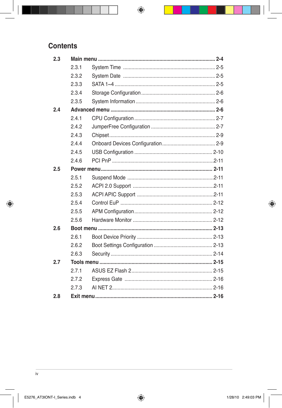 Asus AT3IONT-I DELUXE User Manual | Page 4 / 46