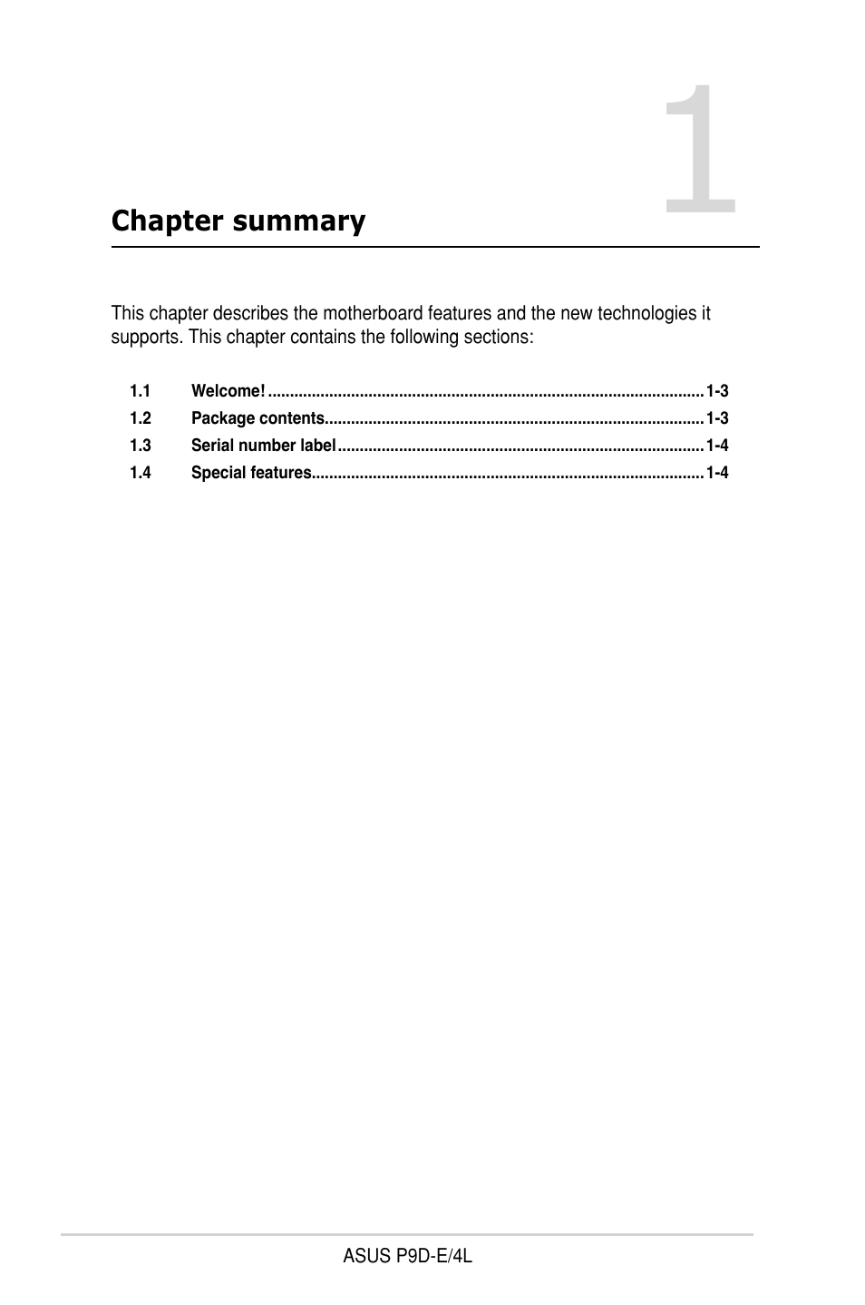 Asus P9D-E/4L User Manual | Page 16 / 159