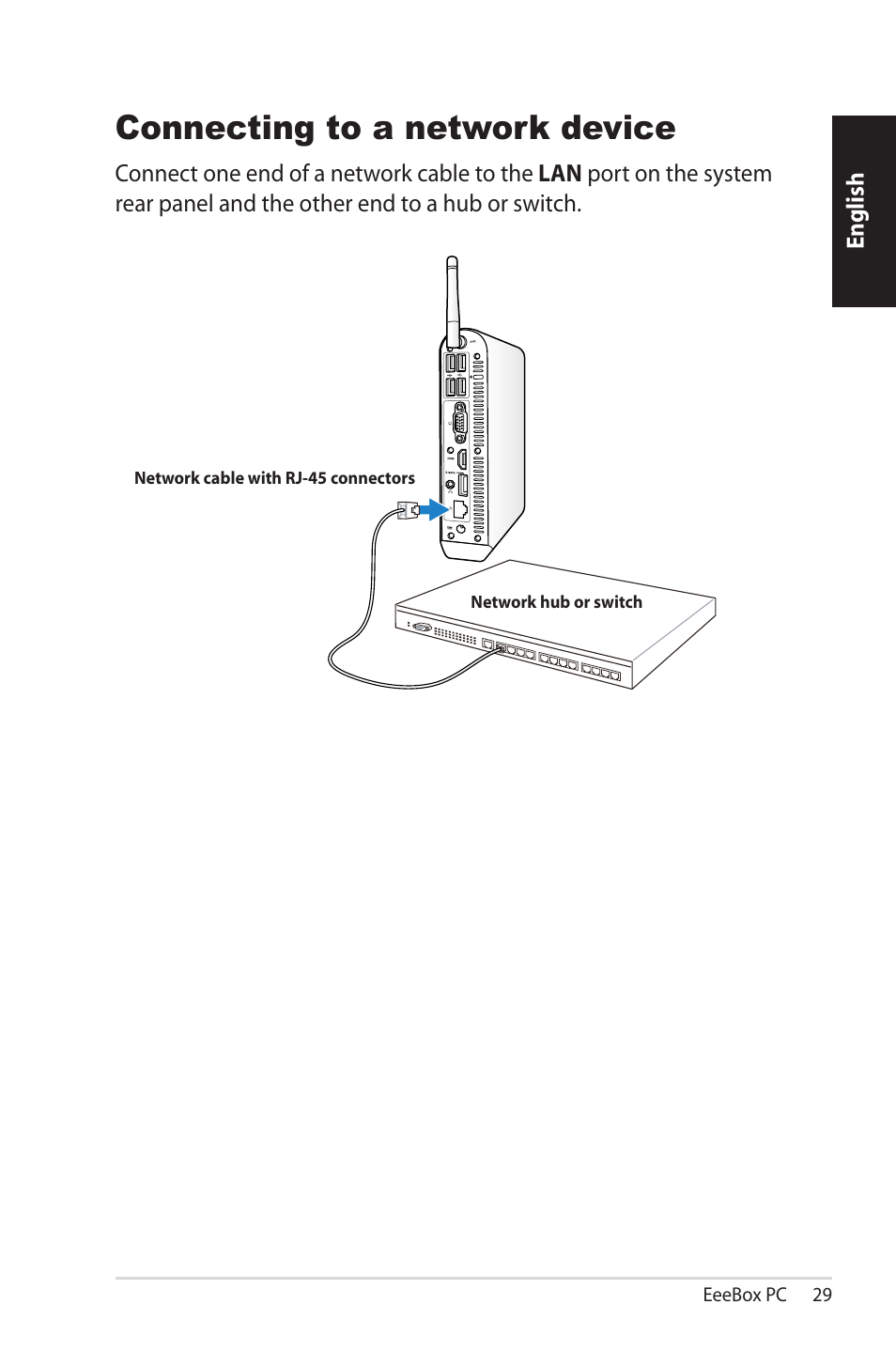 Connecting to a network device | Asus EB1502 User Manual | Page 29 / 46