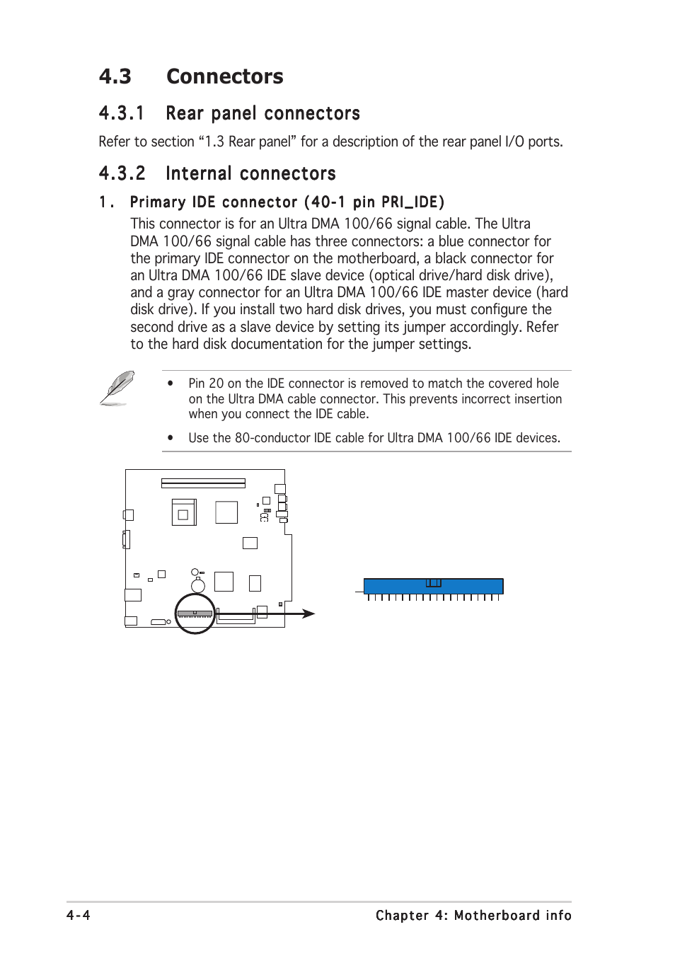 3 connectors | Asus Pundit P2-PE2 User Manual | Page 40 / 72