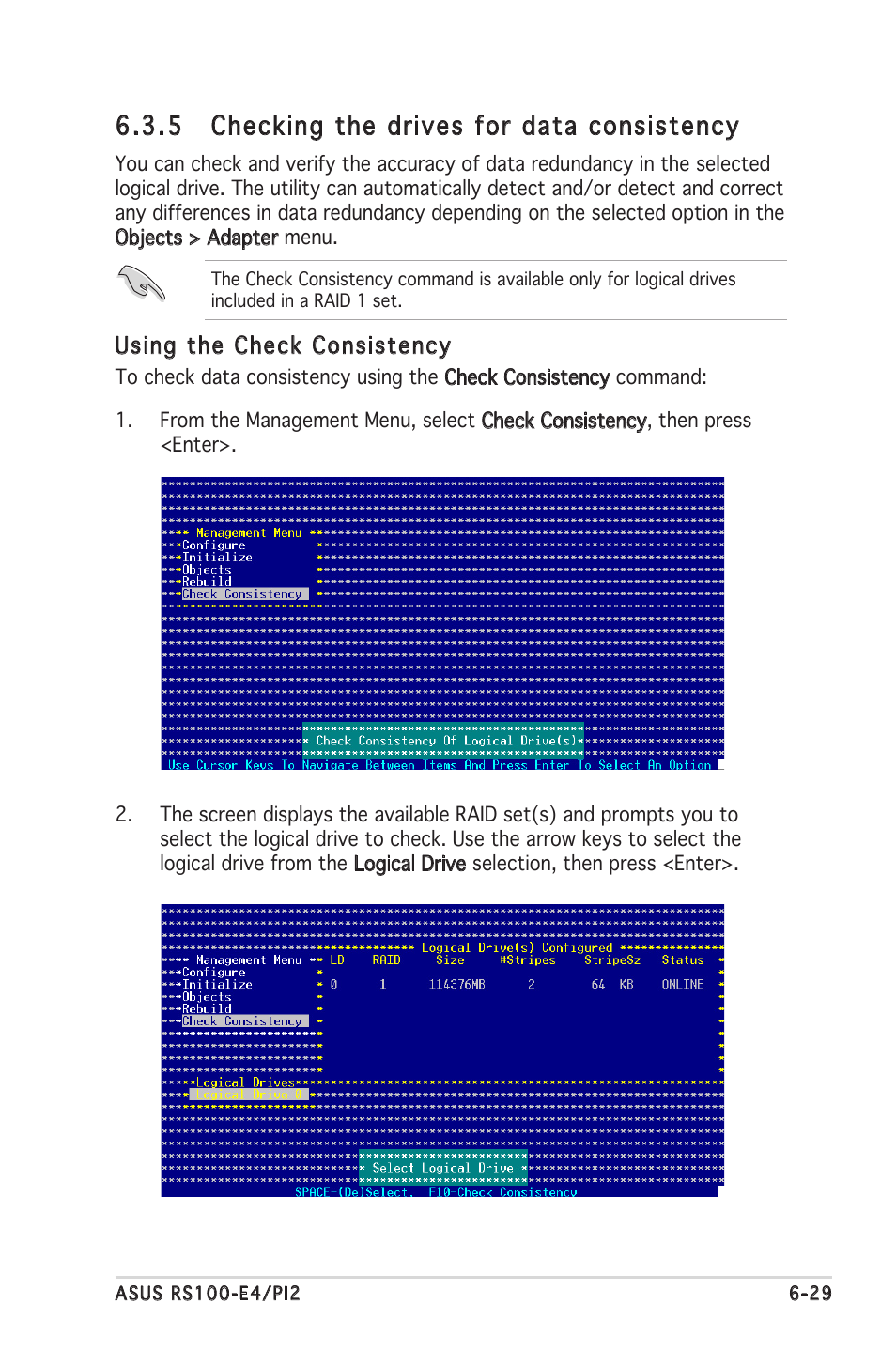 5 checking the drives for data consistency | Asus RS100-E4/PI2 User Manual | Page 127 / 156