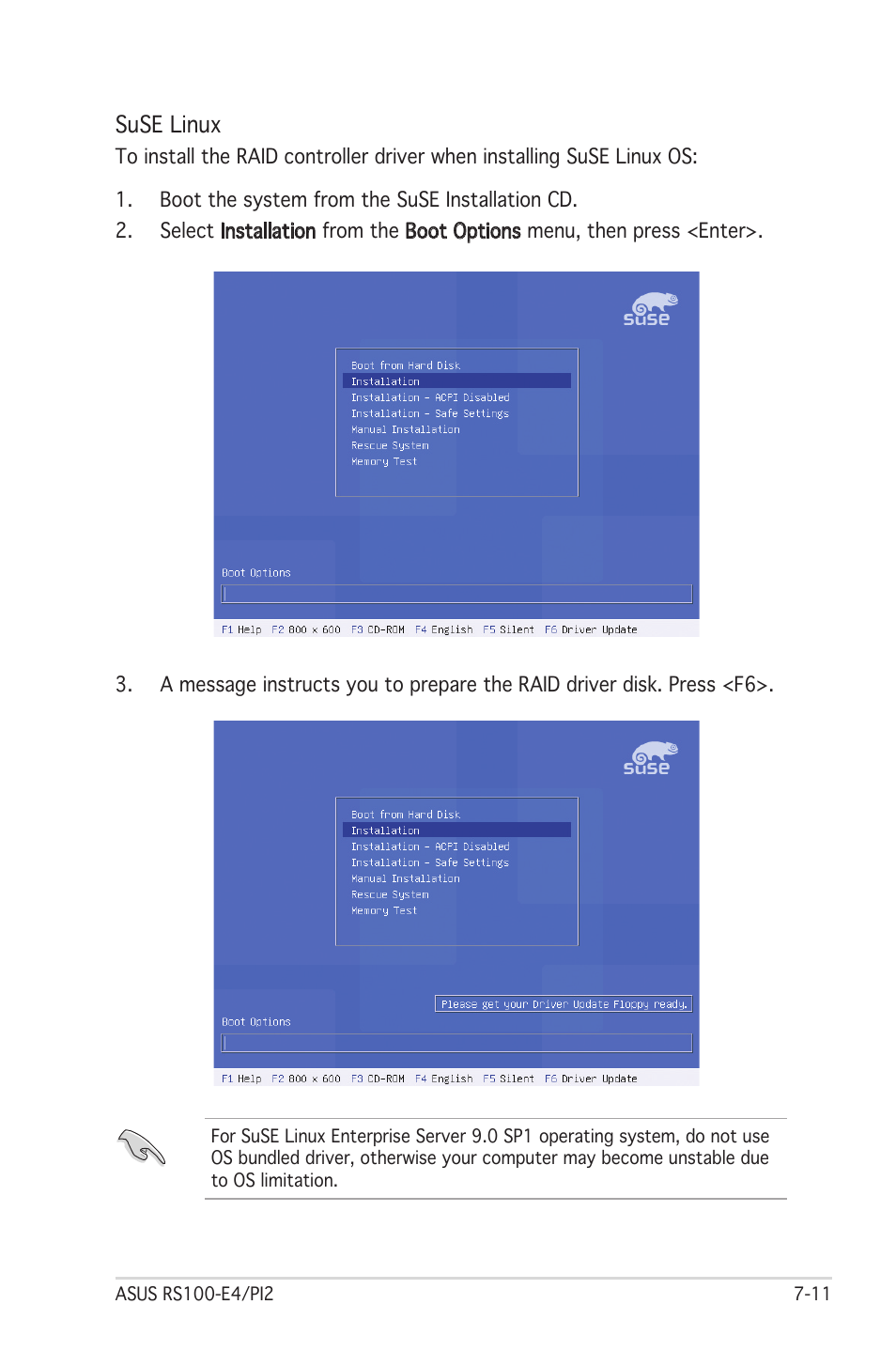 Suse linux | Asus RS100-E4/PI2 User Manual | Page 143 / 156