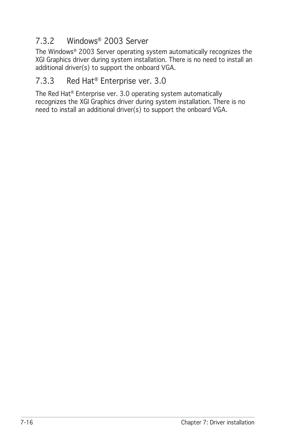 2 windows, 2003 server, 3 red hat | Enterprise ver. 3.0 | Asus RS100-E4/PI2 User Manual | Page 148 / 156