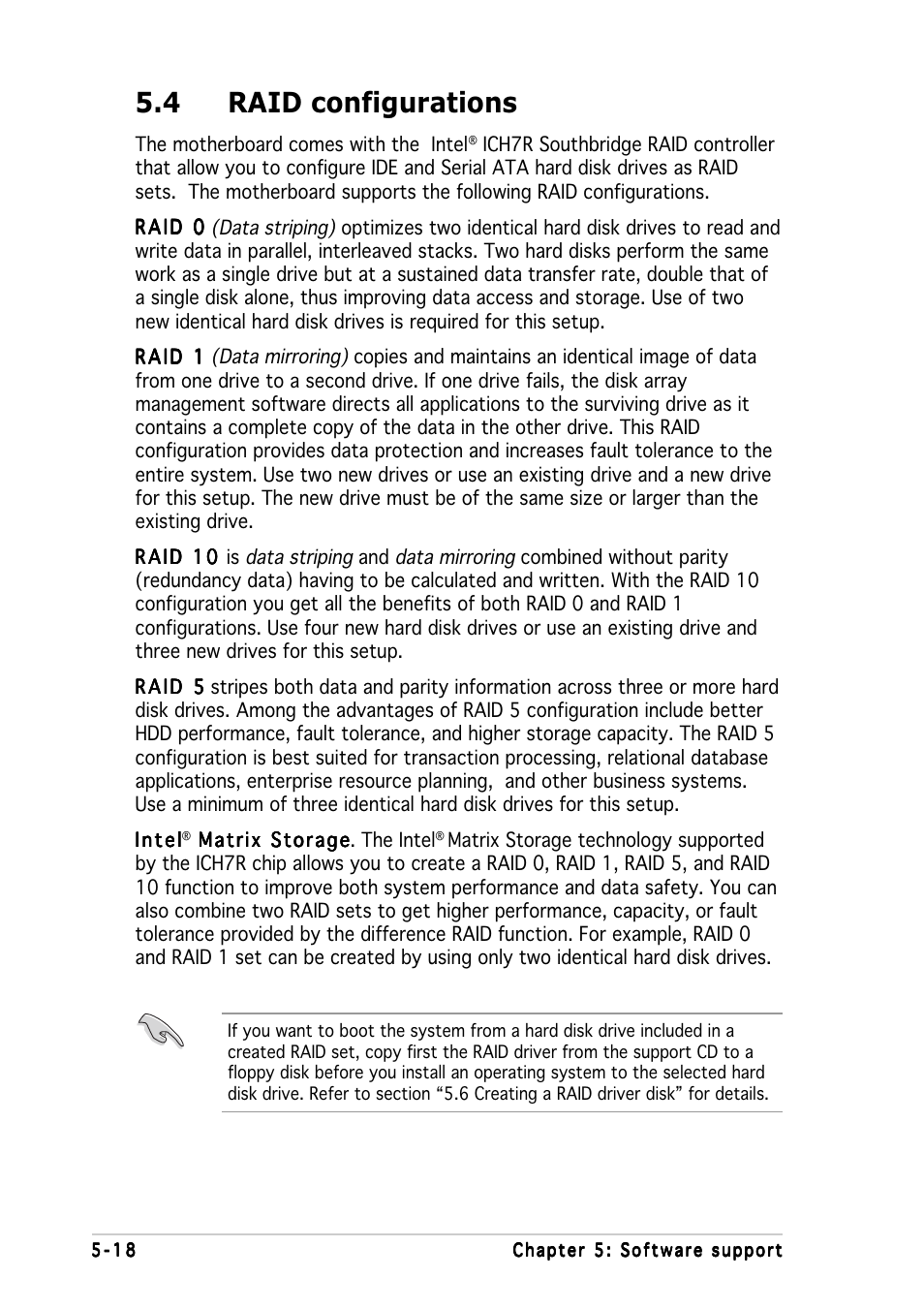 4 raid configurations | Asus P5WD2-E Premium User Manual | Page 140 / 174
