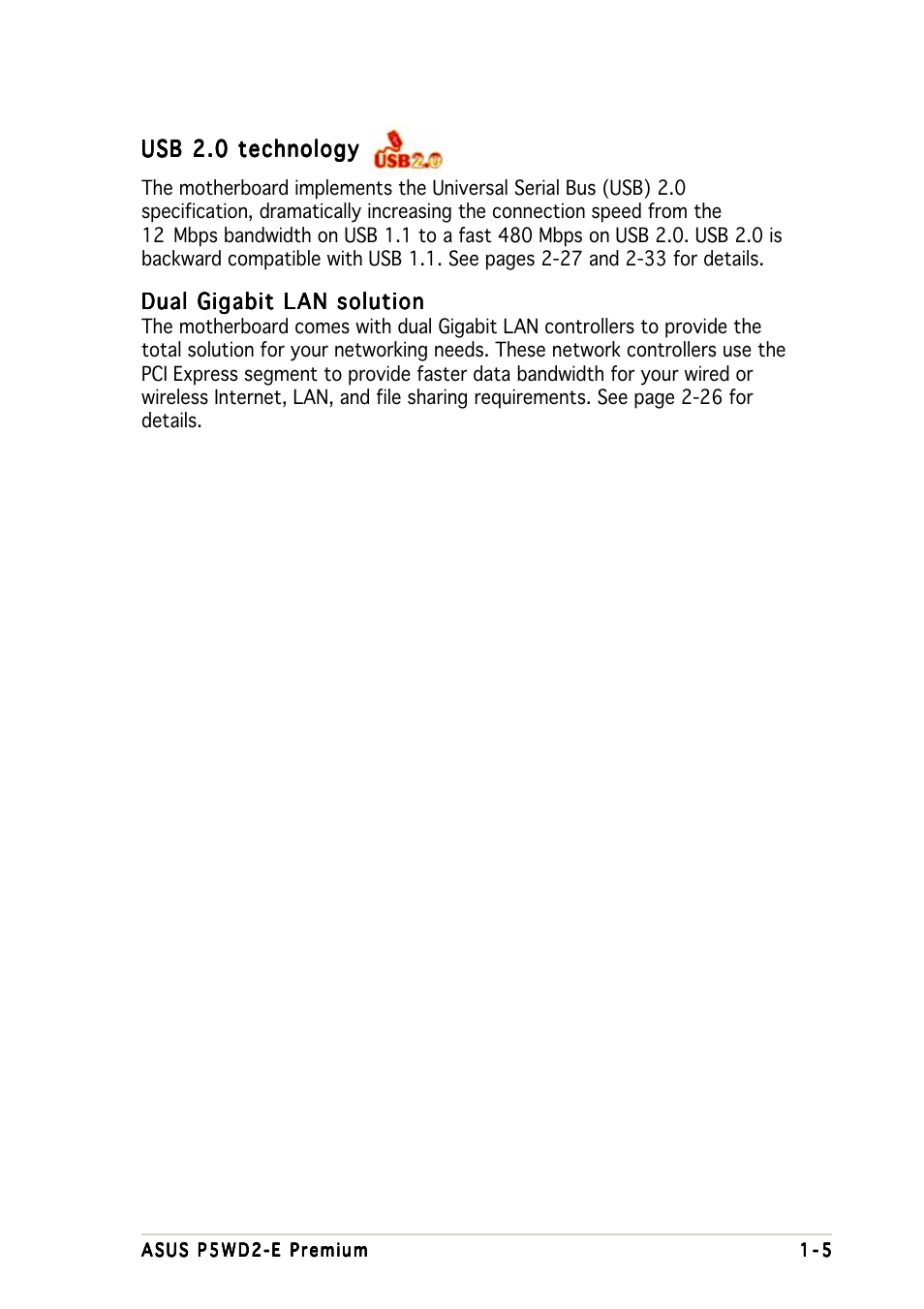 Asus P5WD2-E Premium User Manual | Page 21 / 174