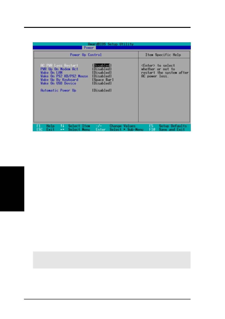 Bios setup, 1 power up control | Asus CUC2000 User Manual | Page 72 / 122