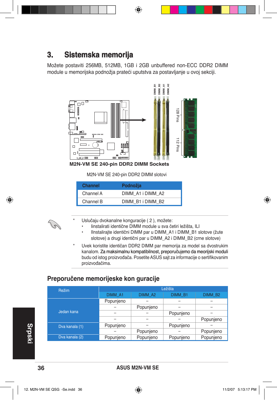 Srpski | Asus M2N-VM SE User Manual | Page 36 / 38