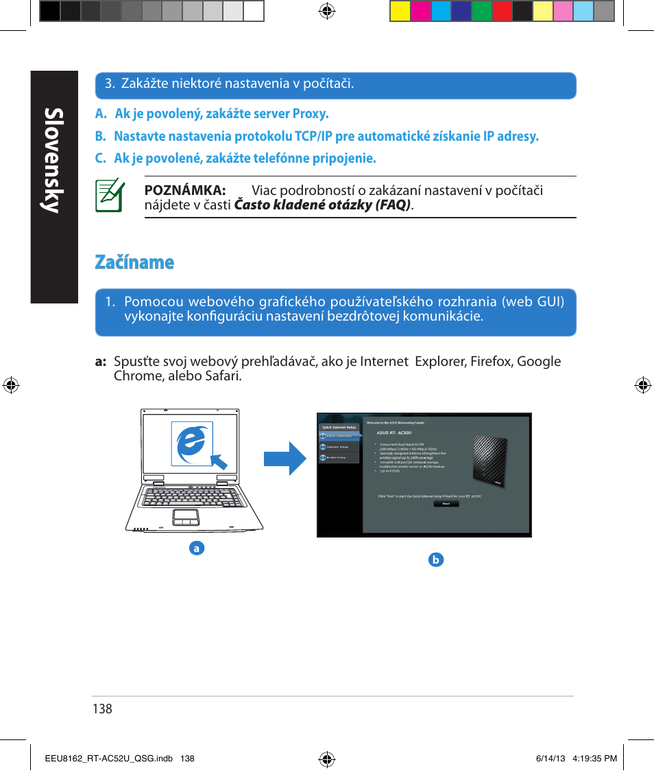 Slo vensk y, Začíname | Asus RT-AC52U User Manual | Page 135 / 220