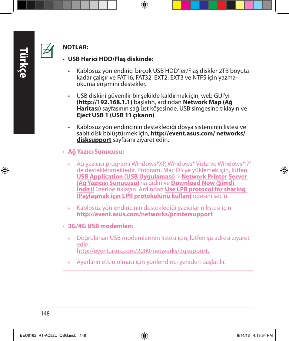 Tür kç e | Asus RT-AC52U User Manual | Page 145 / 220