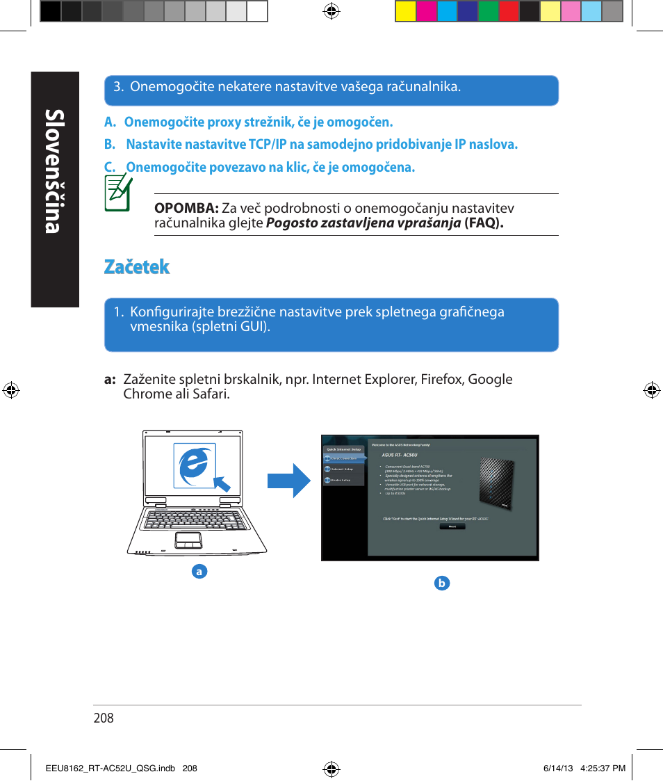 Slo venščina, Začetek | Asus RT-AC52U User Manual | Page 205 / 220