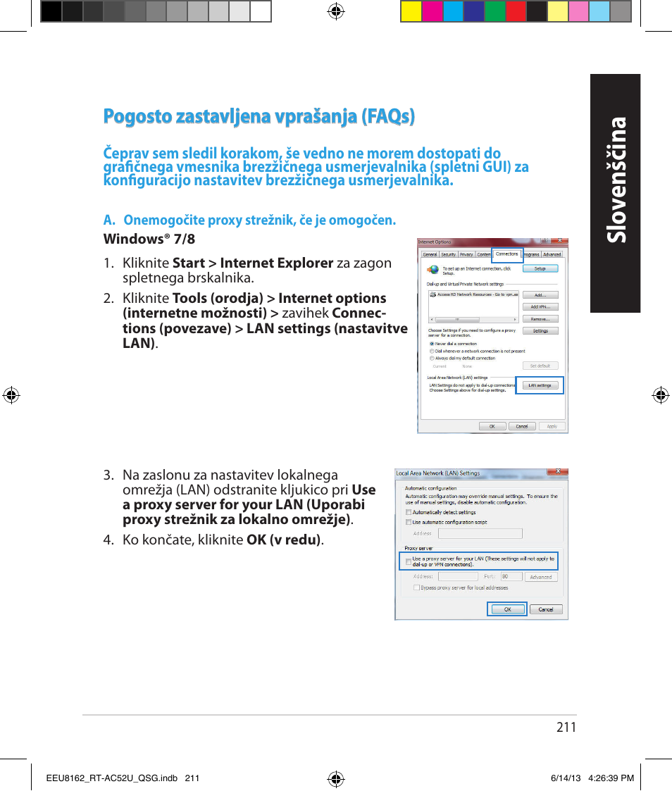 Slo venščina, Pogosto zastavljena vprašanja (faqs) | Asus RT-AC52U User Manual | Page 208 / 220