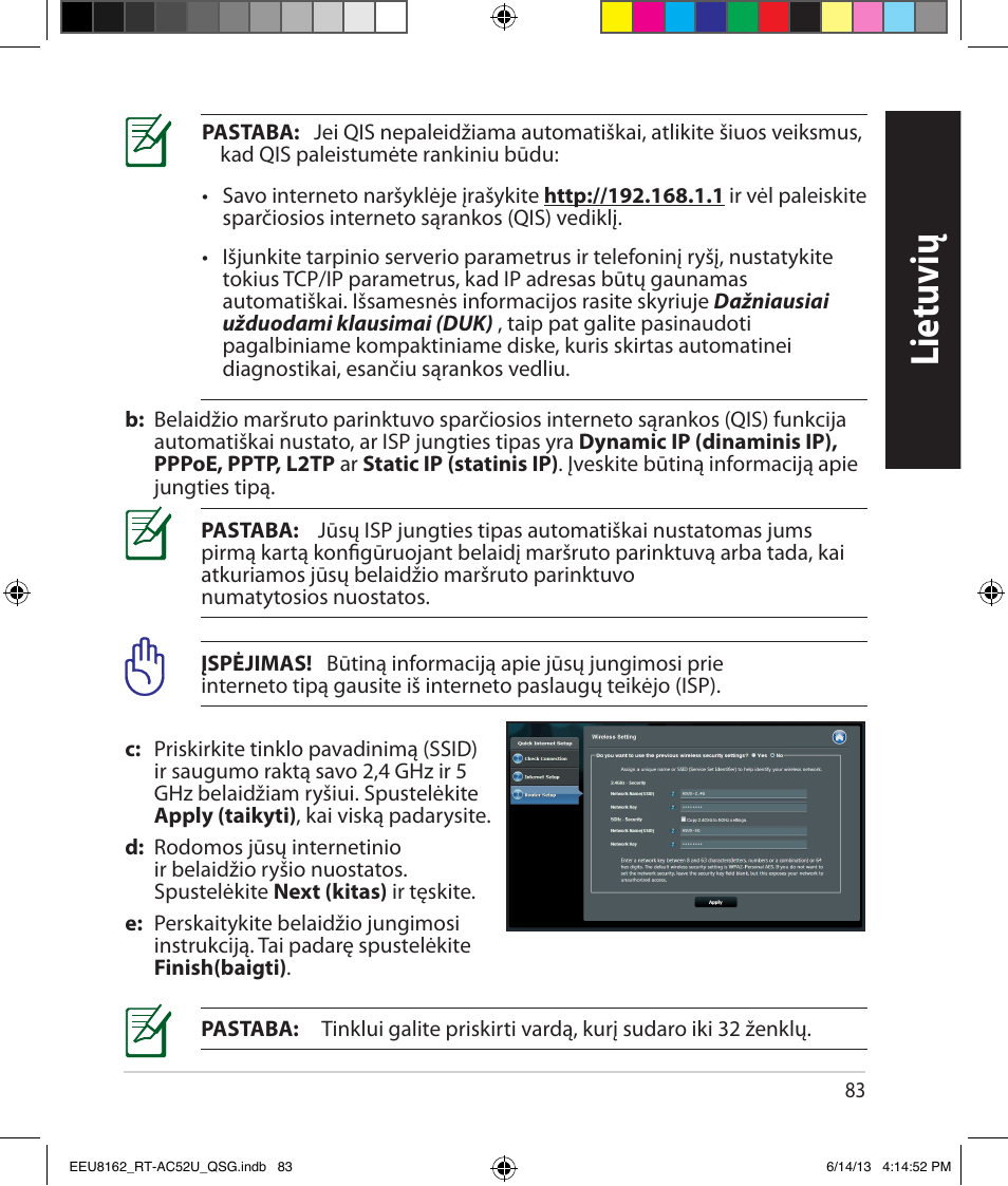 Lietuvių | Asus RT-AC52U User Manual | Page 80 / 220
