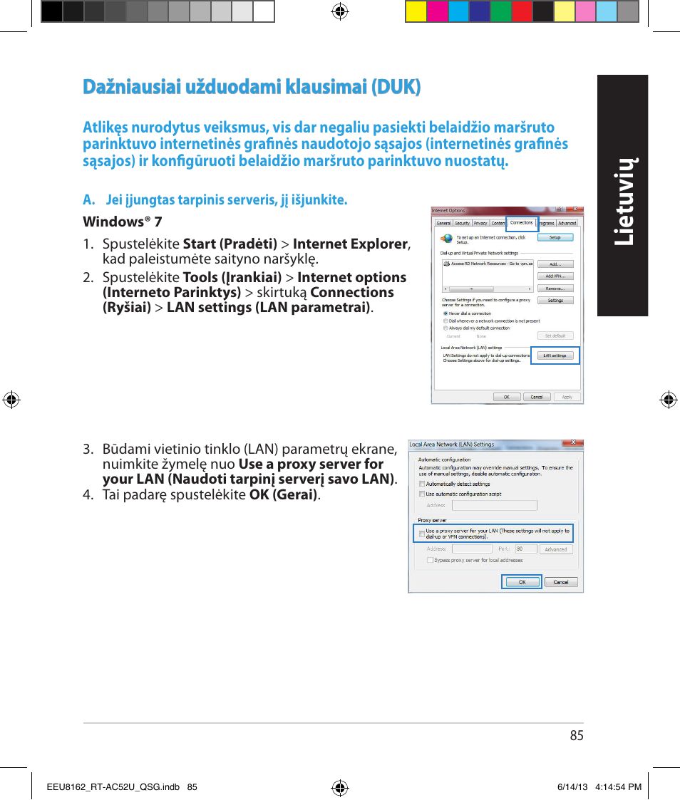 Lietuvių, Dažniausiai užduodami klausimai (duk) | Asus RT-AC52U User Manual | Page 82 / 220