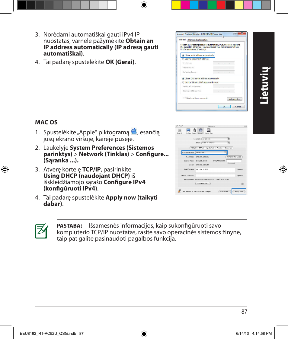 Lietuvių | Asus RT-AC52U User Manual | Page 84 / 220