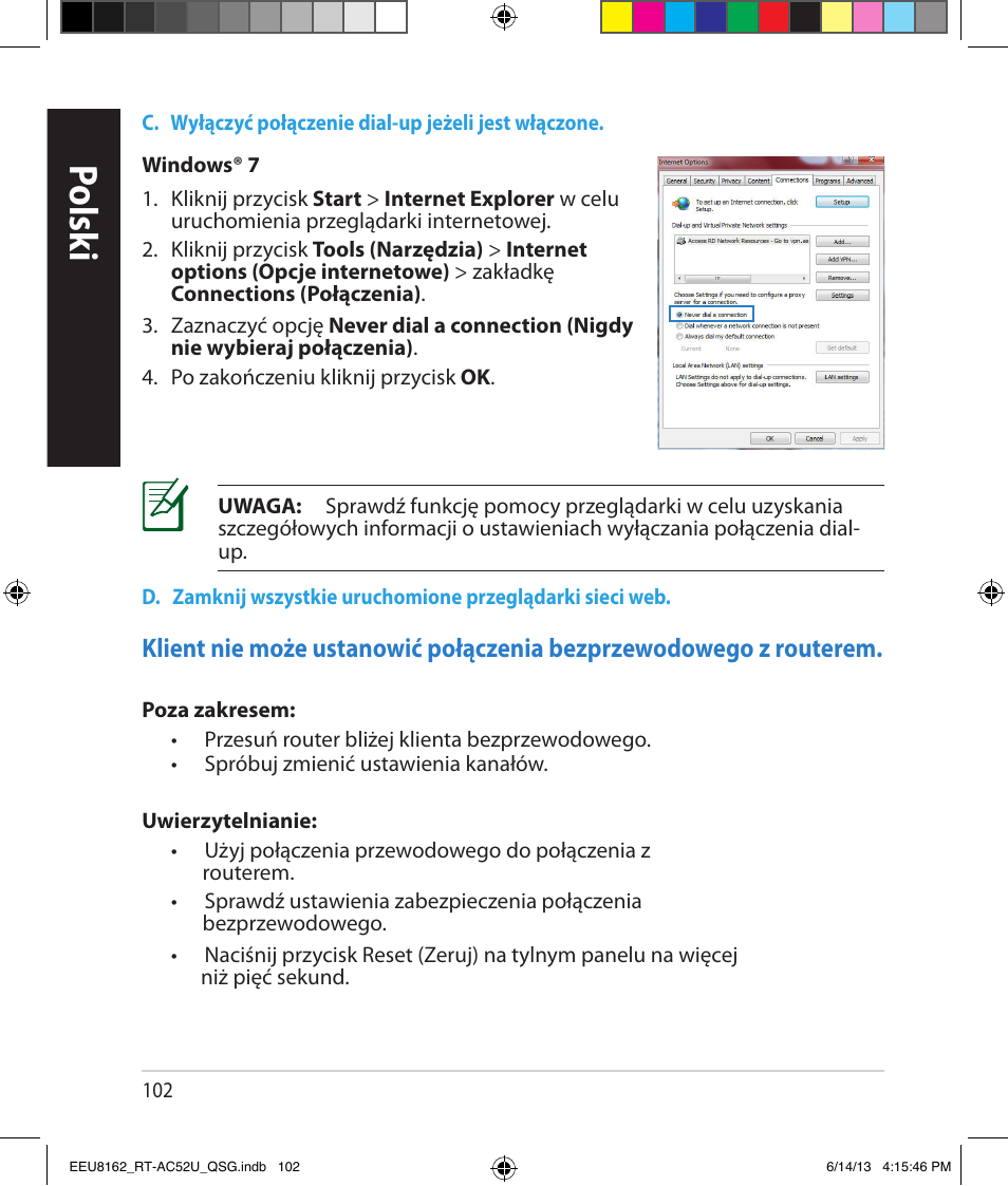 Polsk i | Asus RT-AC52U User Manual | Page 99 / 220