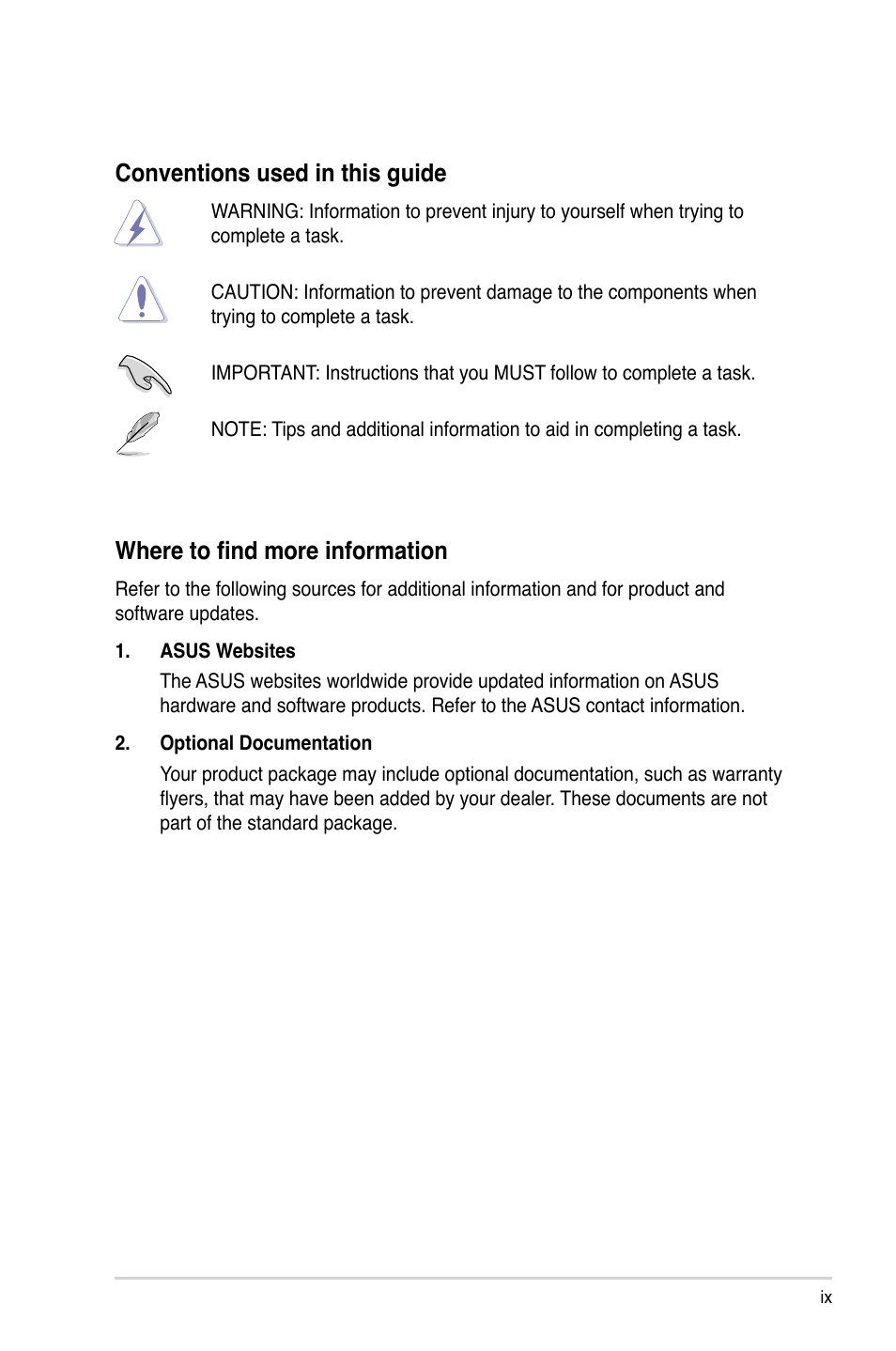 Where to find more information | Asus V3-P5P43 User Manual | Page 9 / 114