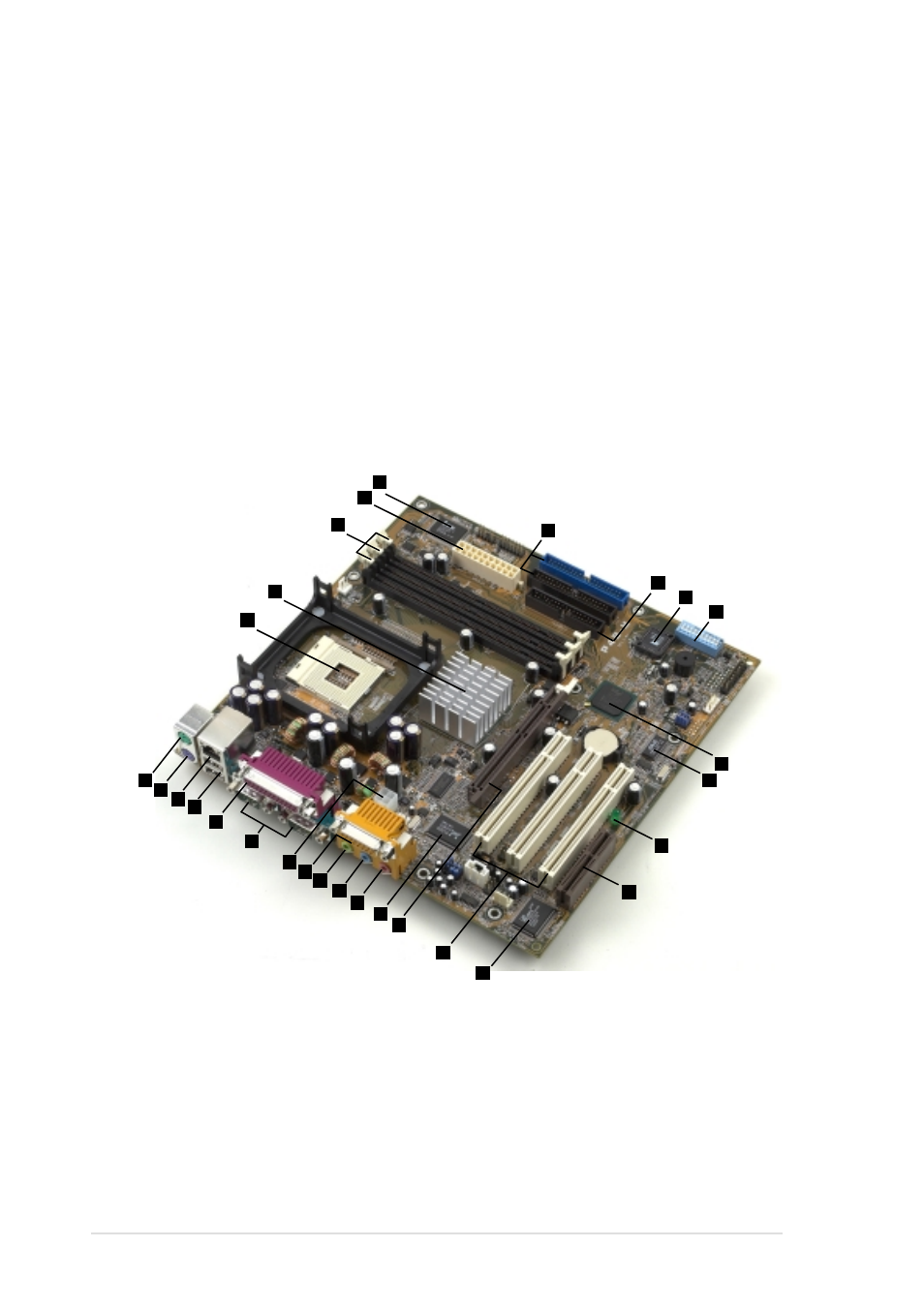 3 over view, 1 identifying the motherboard components, 2 chapter 1: product introduction | Asus D700-NIB User Manual | Page 14 / 116