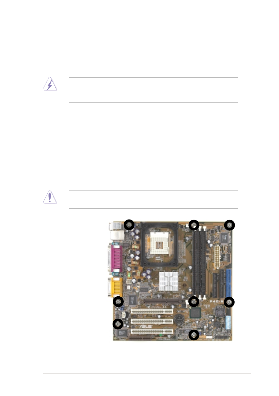 1 motherboard installation, 1 placement direction, 2 screw holes | Asus D700-NIB User Manual | Page 21 / 116