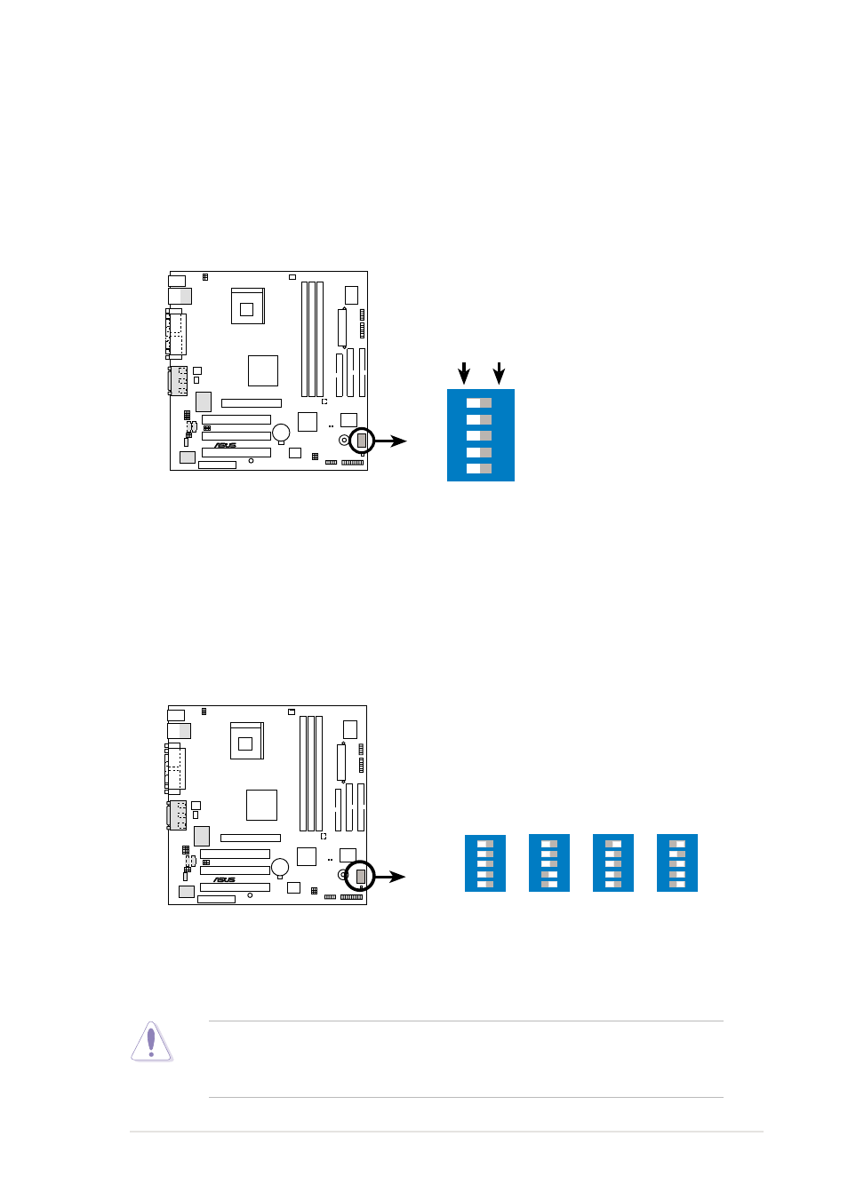 7 switches and jumpers, 1 switch settings, Asus p4b-m motherboard user guide 2-17 | Asus D700-NIB User Manual | Page 37 / 116