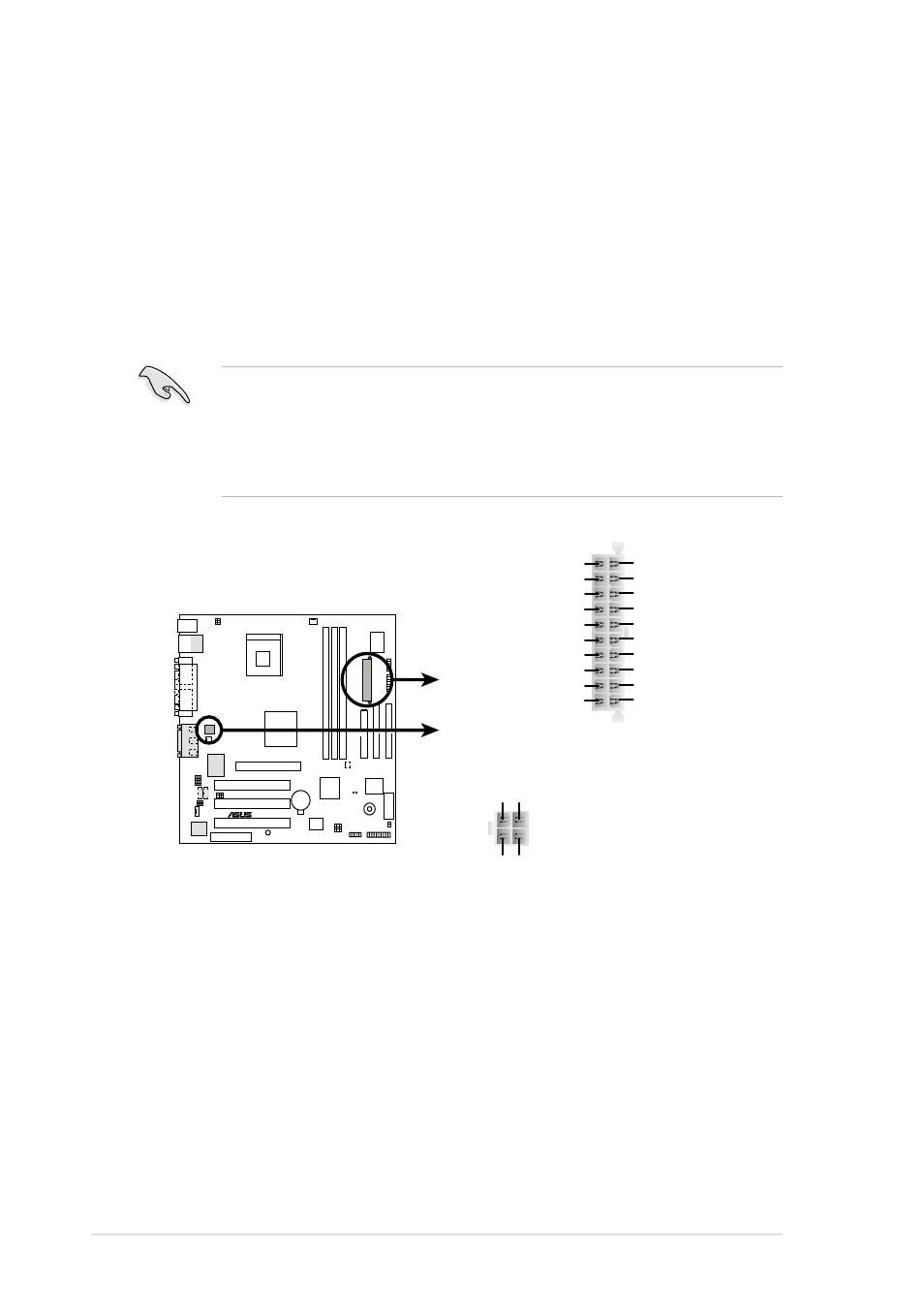 P4b-m atx power connectors atx12v atxpwr | Asus D700-NIB User Manual | Page 46 / 116