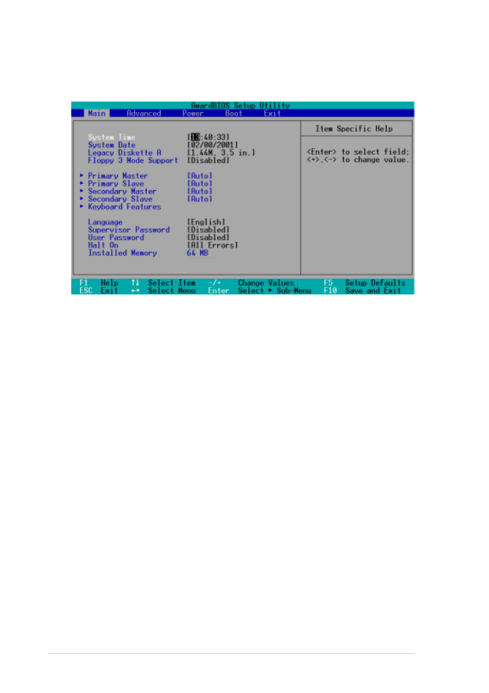 3 main menu | Asus D700-NIB User Manual | Page 66 / 116