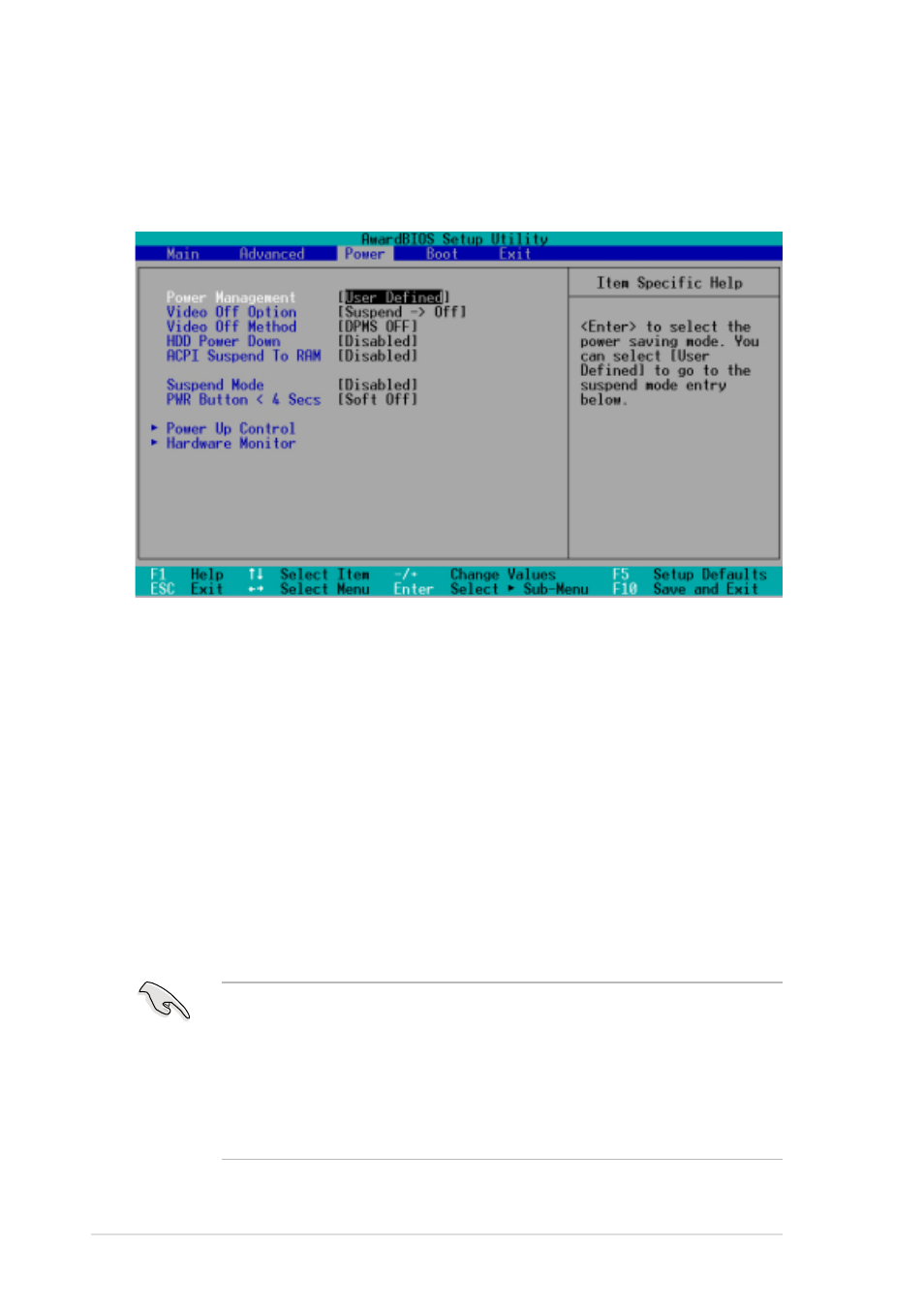 5 power menu | Asus D700-NIB User Manual | Page 82 / 116