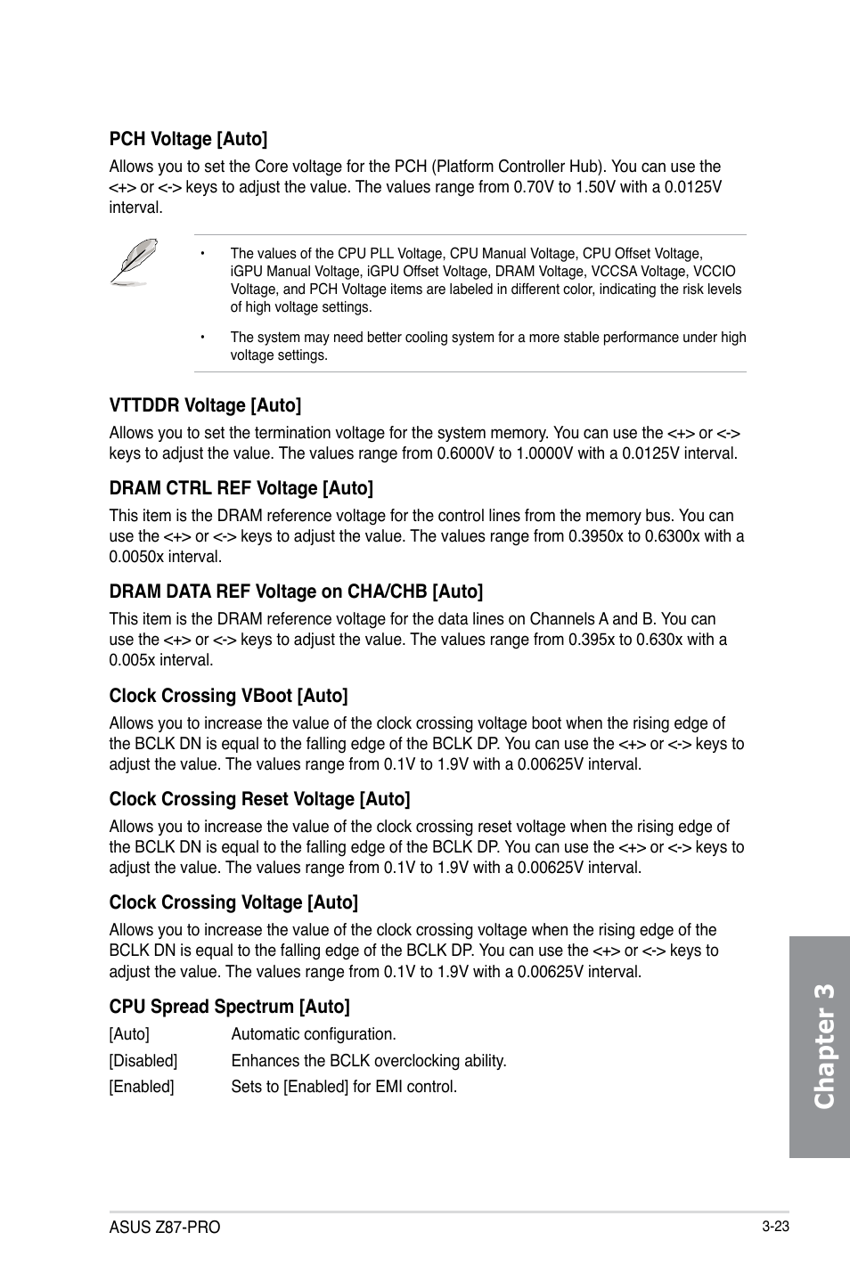 Chapter 3 | Asus Z87-PRO User Manual | Page 105 / 168
