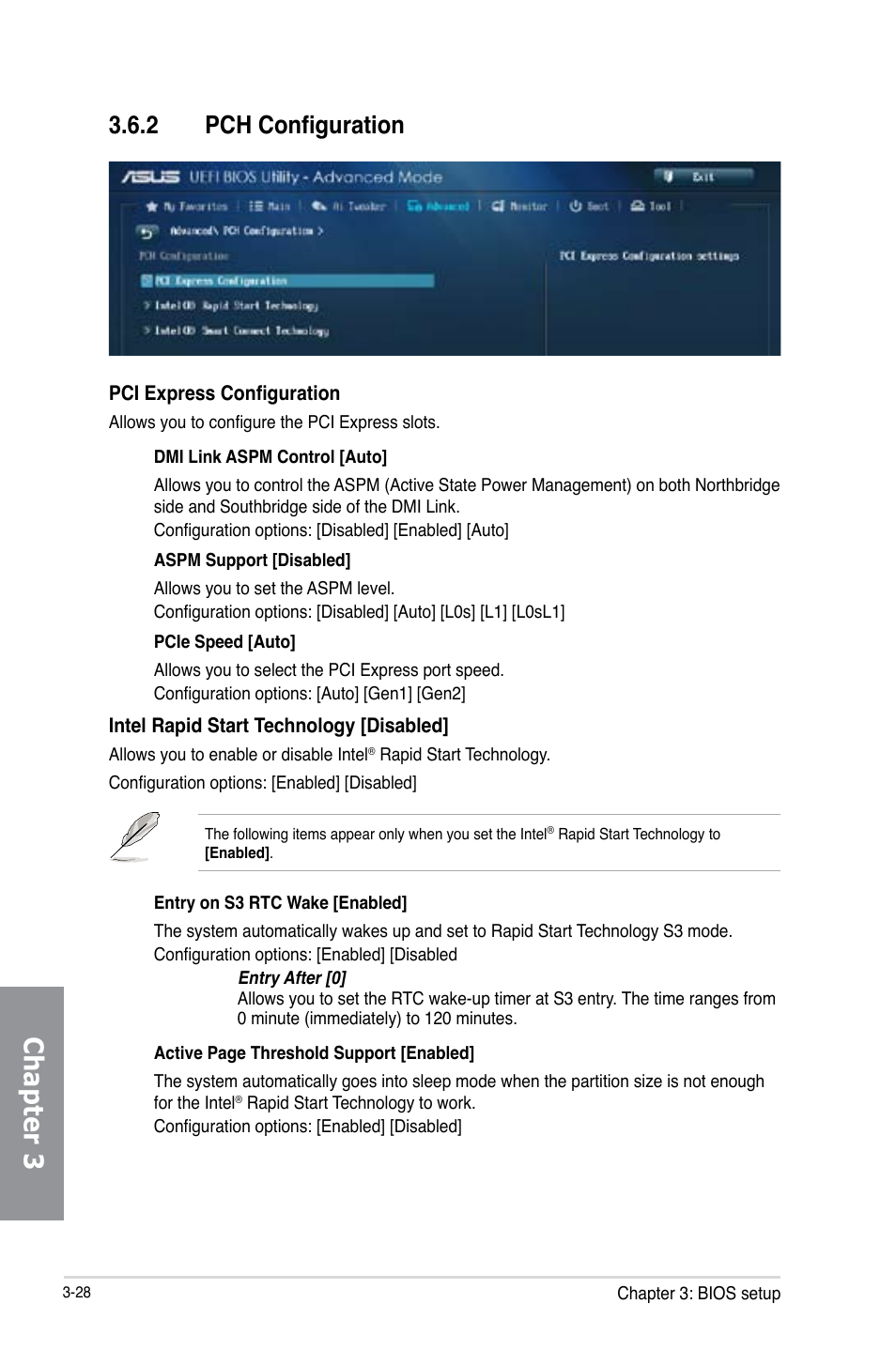 2 pch configuration, Pch configuration -28, Chapter 3 | Asus Z87-PRO User Manual | Page 110 / 168