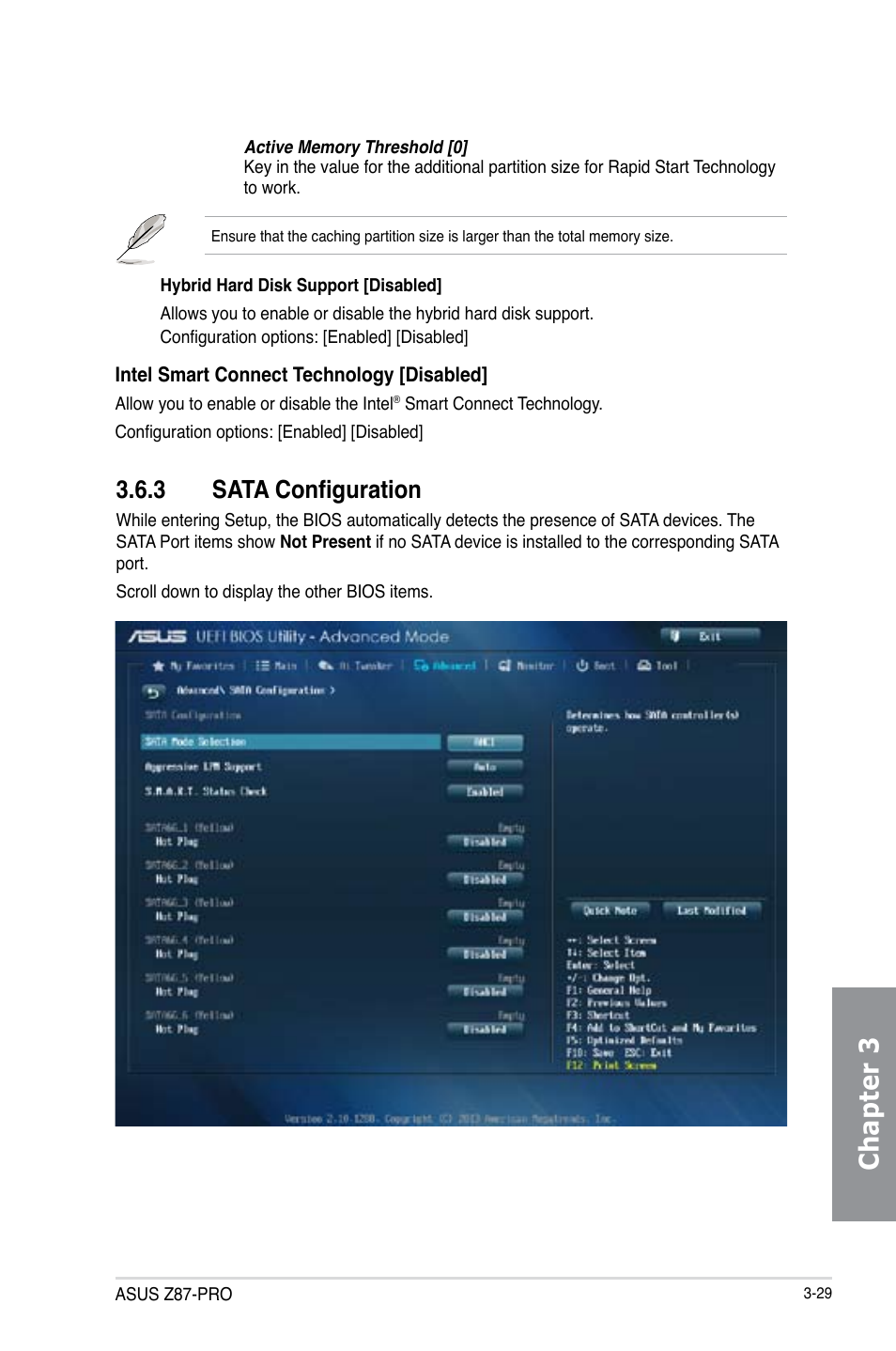 3 sata configuration, Sata configuration -29, Chapter 3 | Asus Z87-PRO User Manual | Page 111 / 168