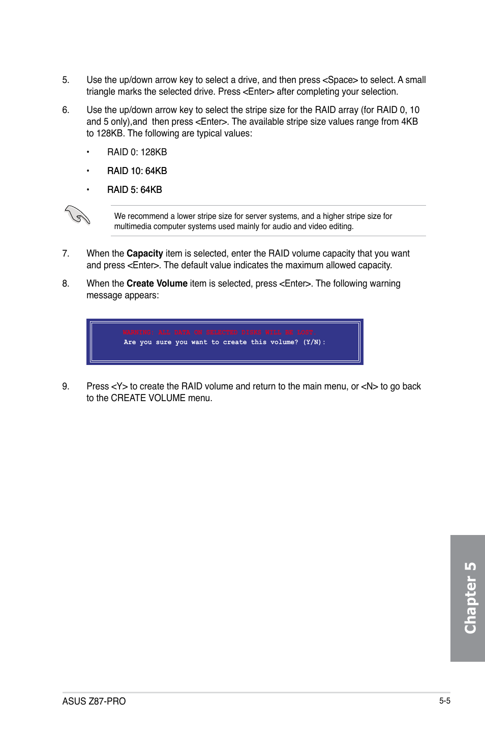 Chapter 5 | Asus Z87-PRO User Manual | Page 159 / 168