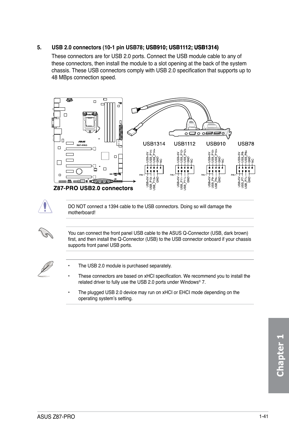 Chapter 1 | Asus Z87-PRO User Manual | Page 57 / 168