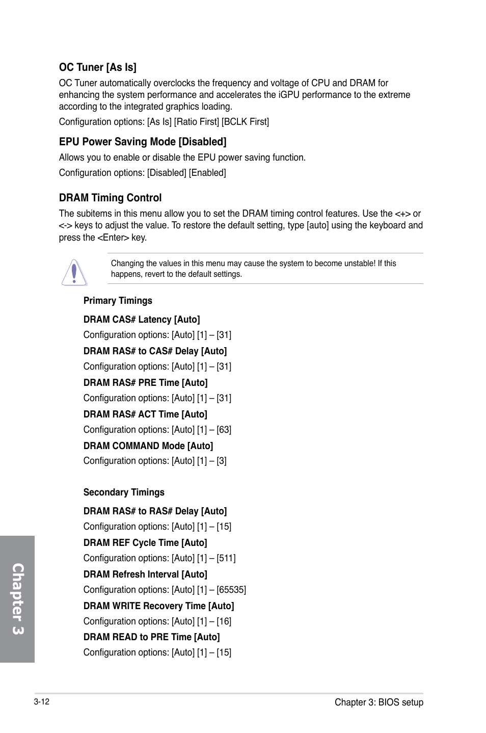 Chapter 3 | Asus Z87-PRO User Manual | Page 94 / 168