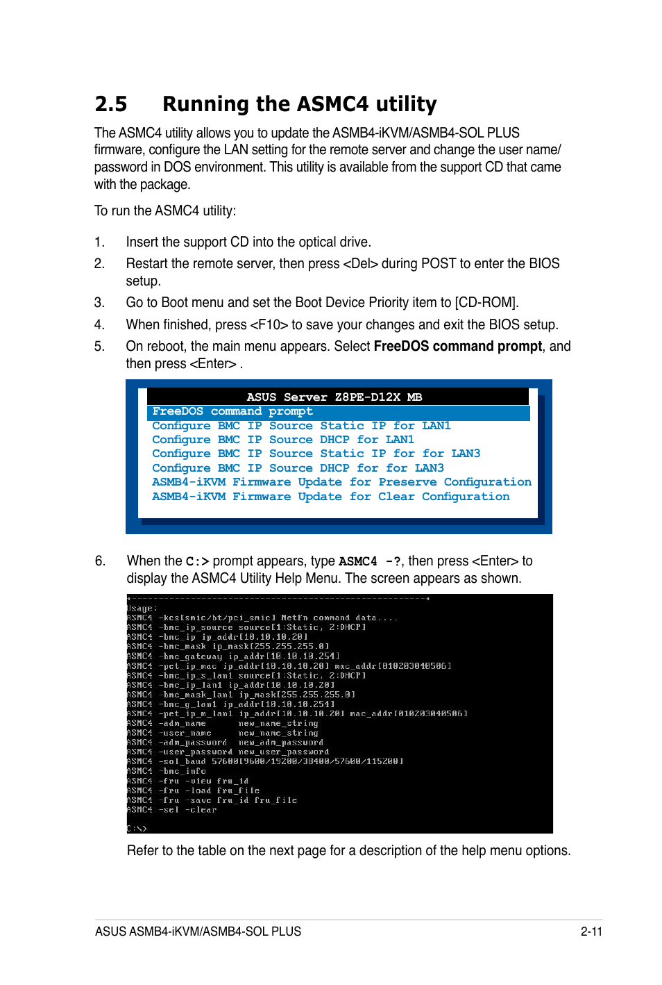 5 running the asmc4 utility | Asus ASMB4-iKVM User Manual | Page 29 / 84