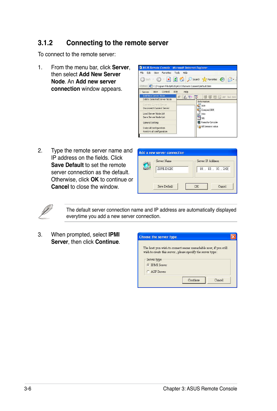 2 connecting to the remote server | Asus ASMB4-iKVM User Manual | Page 40 / 84