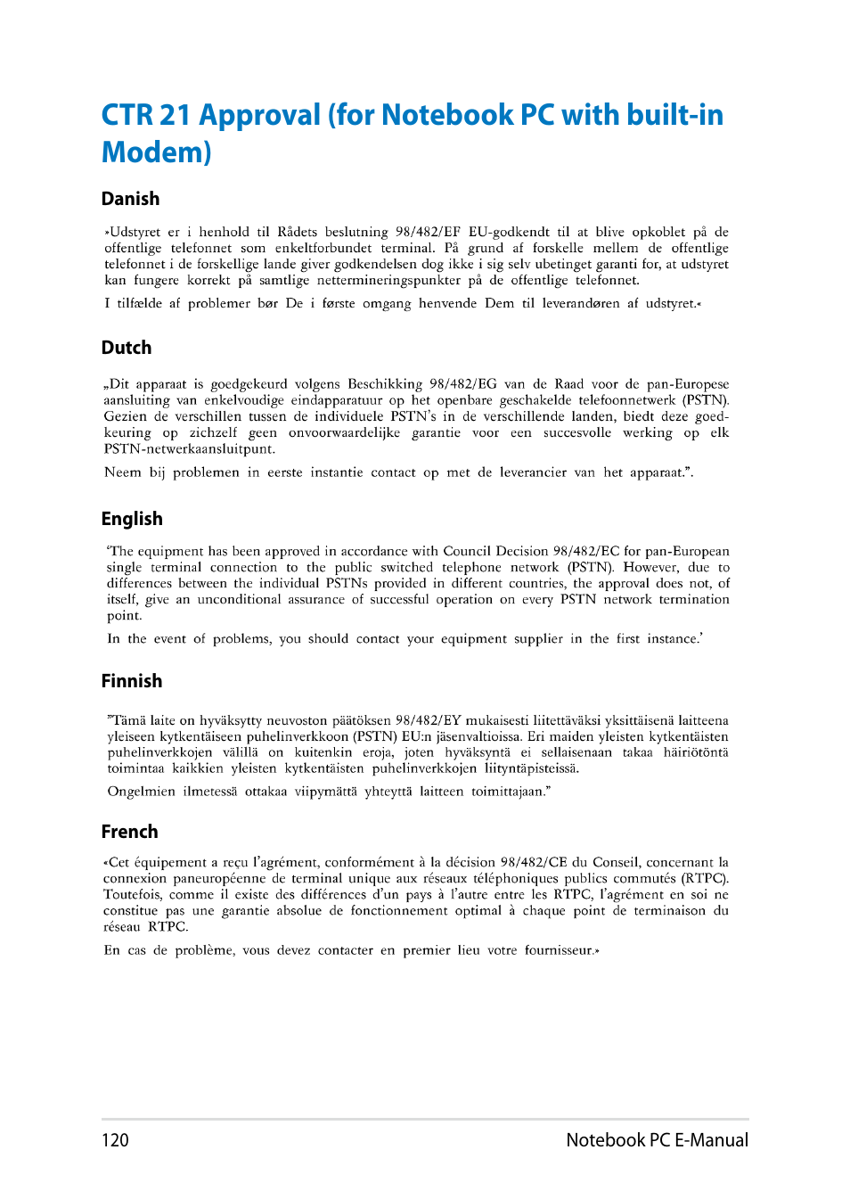 Asus V301LP User Manual | Page 120 / 126