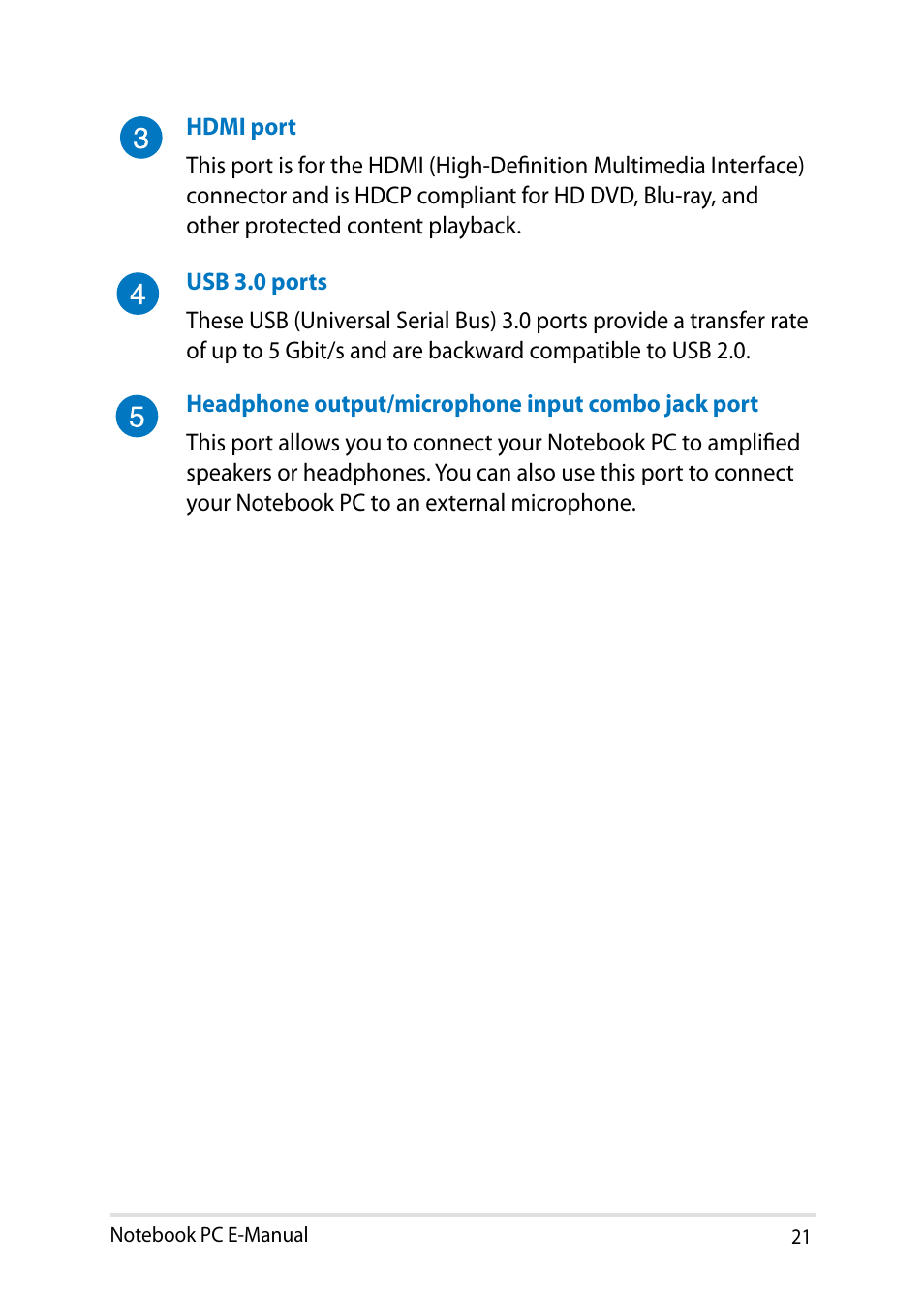 Asus V301LP User Manual | Page 21 / 126