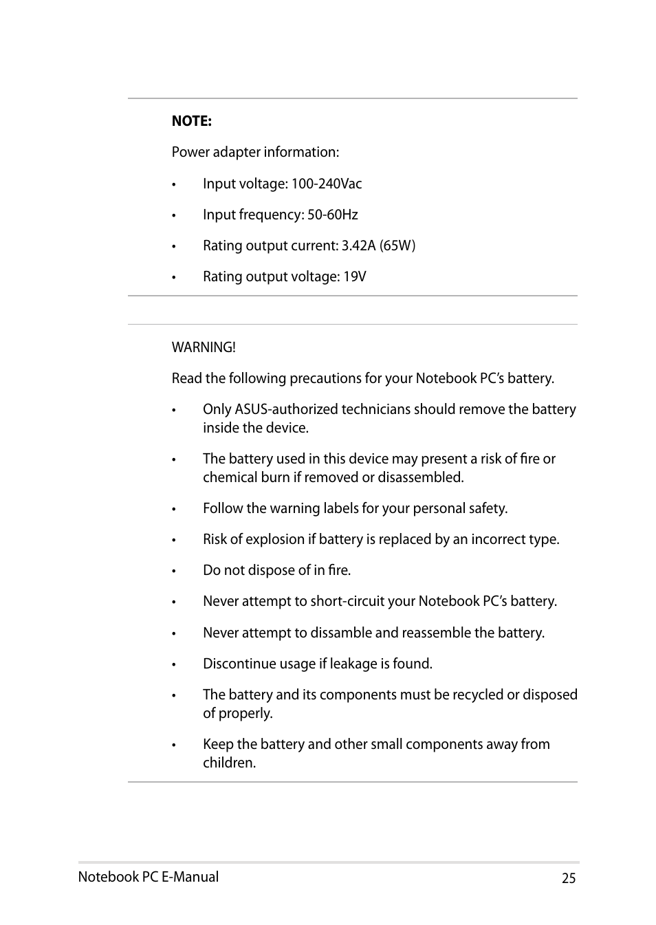 Asus V301LP User Manual | Page 25 / 126