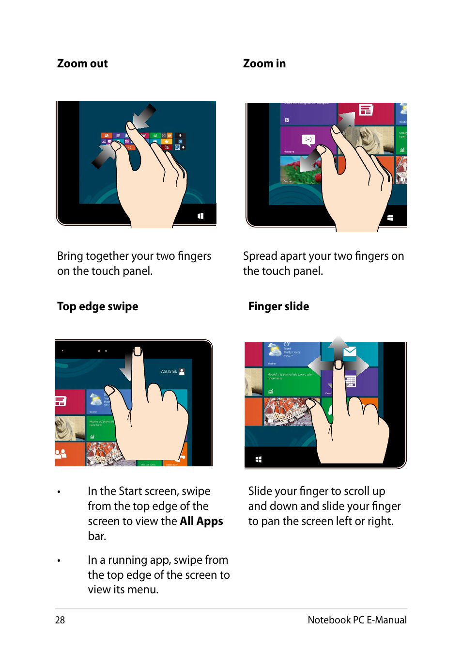Asus V301LP User Manual | Page 28 / 126