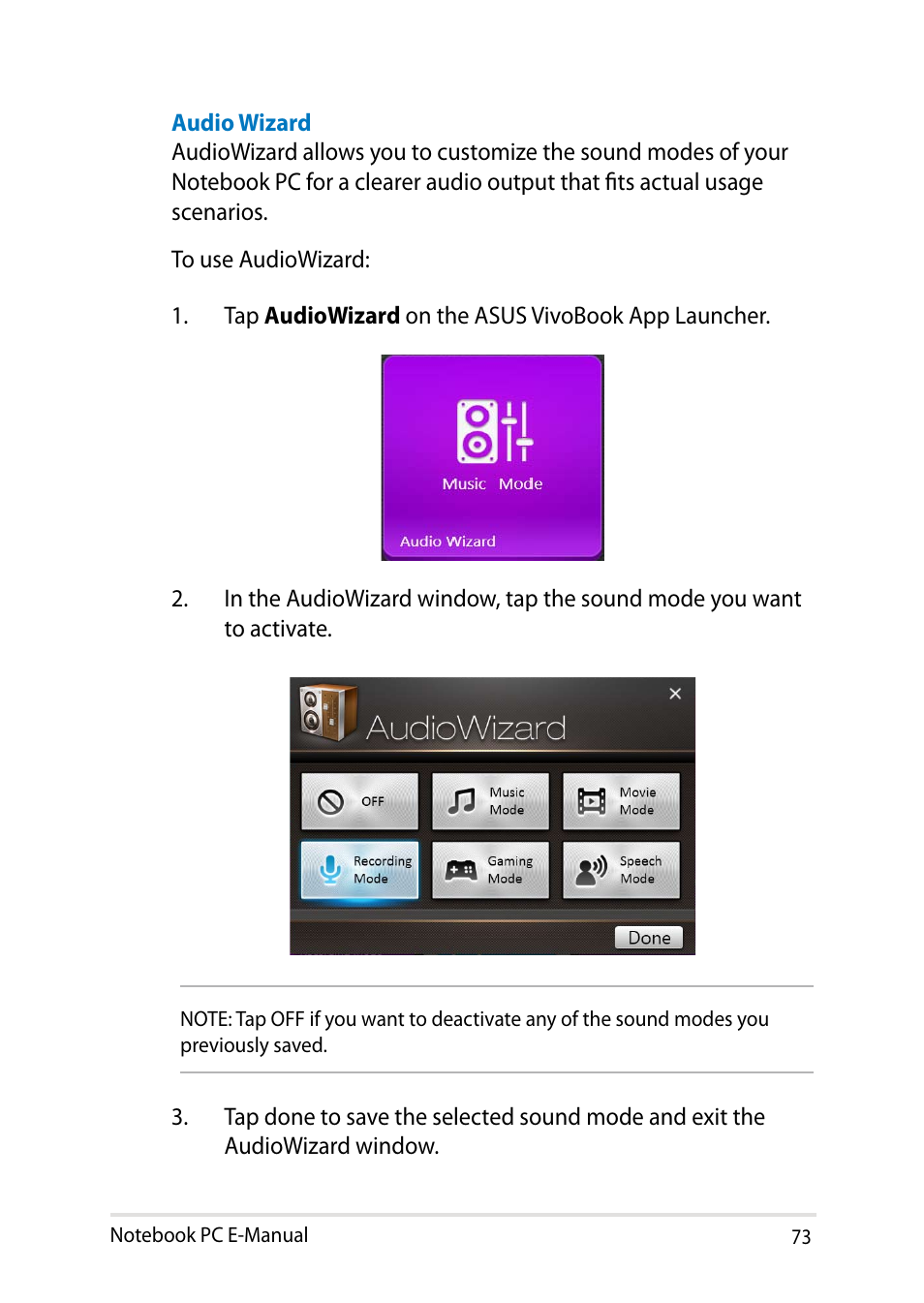 Asus V301LP User Manual | Page 73 / 126
