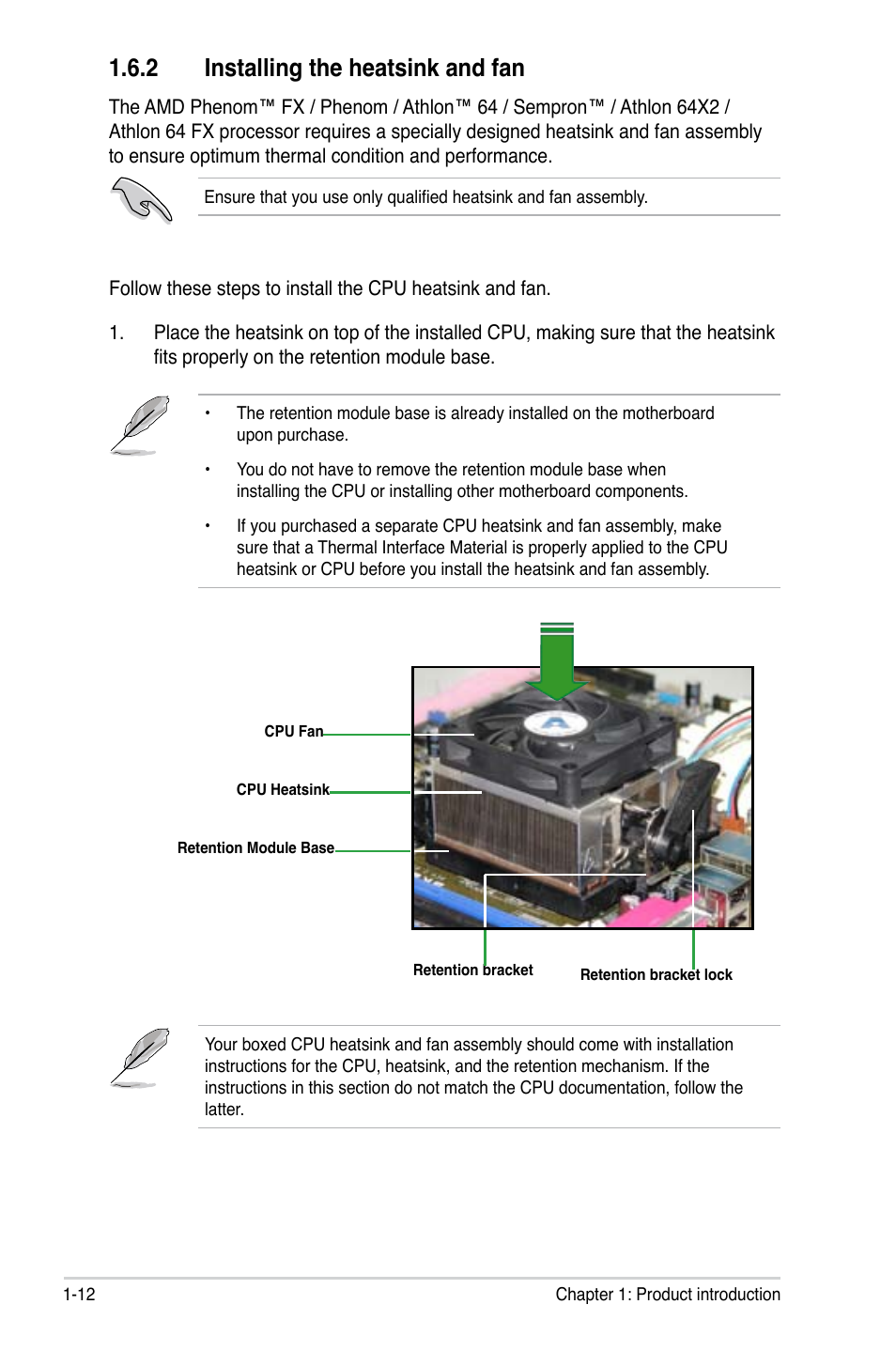 2 installing the heatsink and fan | Asus M3A78-EH User Manual | Page 24 / 98