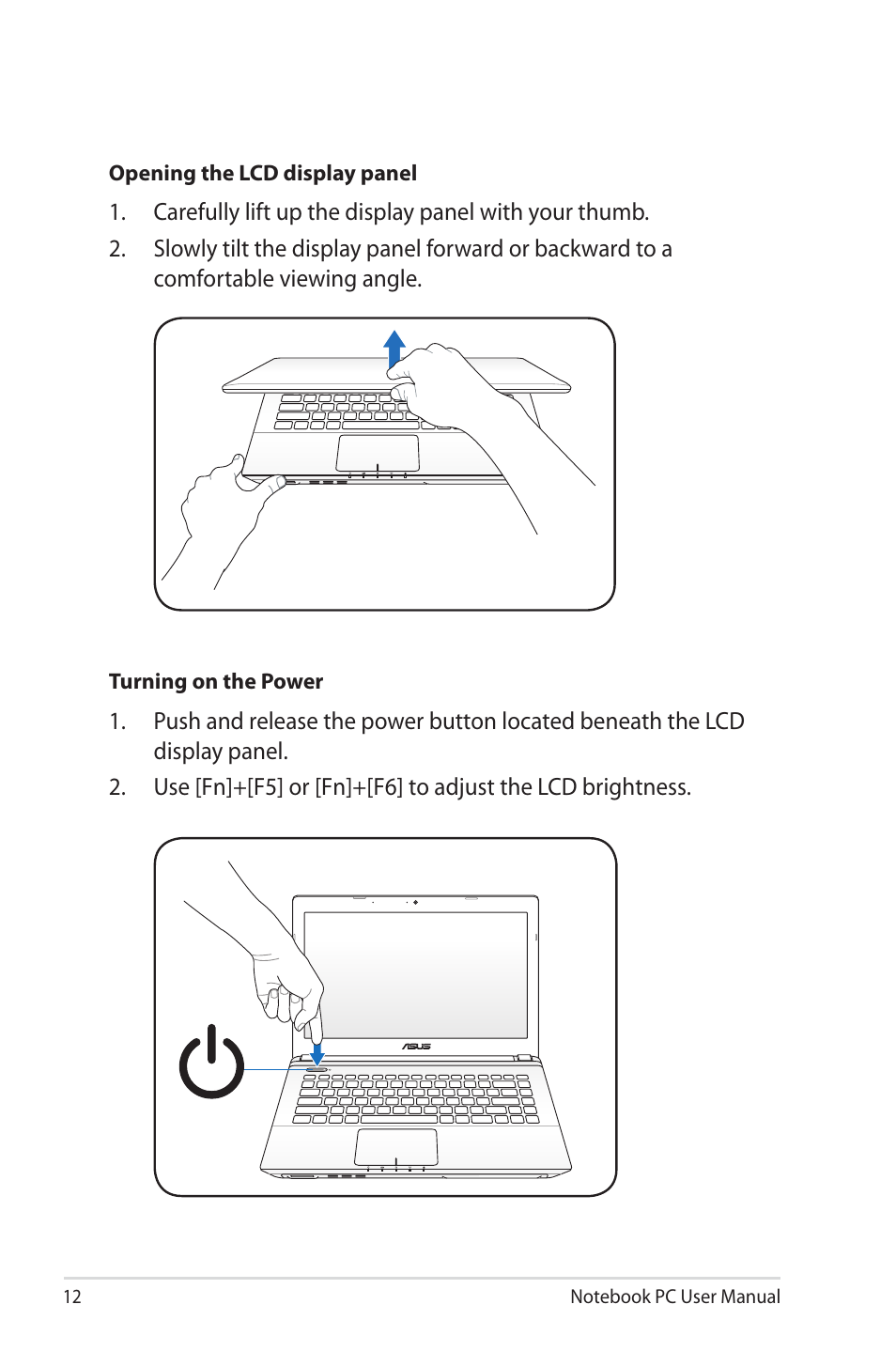 Asus R400N User Manual | Page 12 / 116