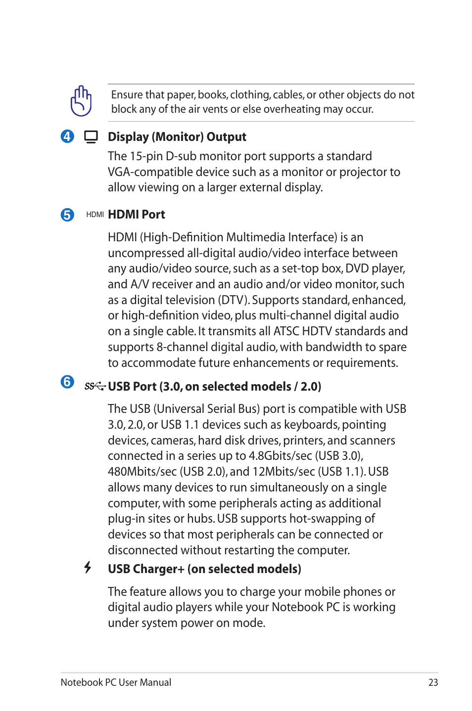 Asus R400N User Manual | Page 23 / 116