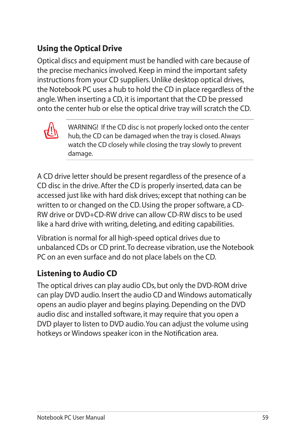 Asus R400N User Manual | Page 59 / 116