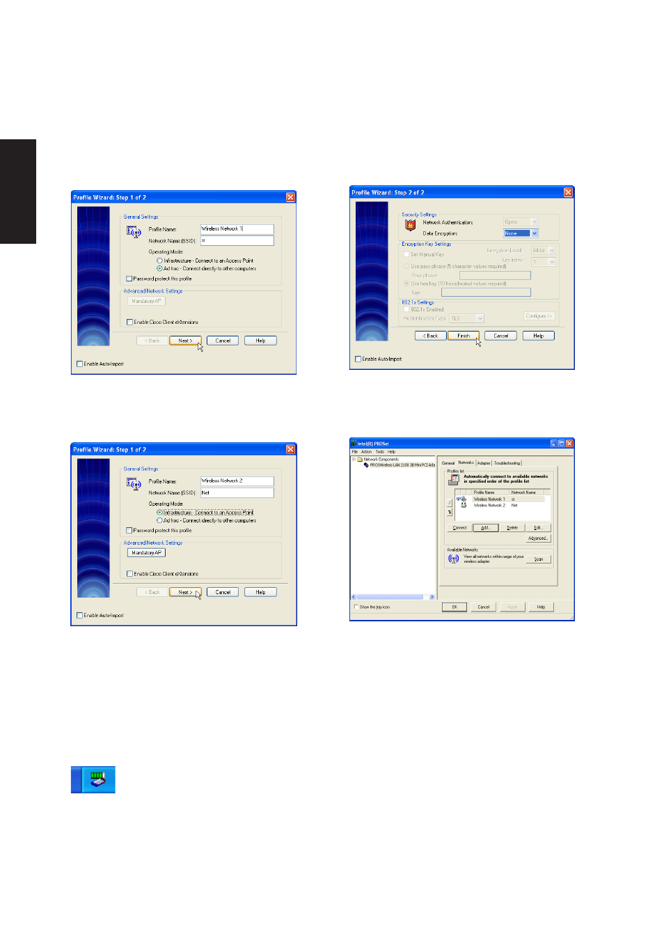 Connecting to a wireless lan (cont.) | Asus M5NP User Manual | Page 23 / 106