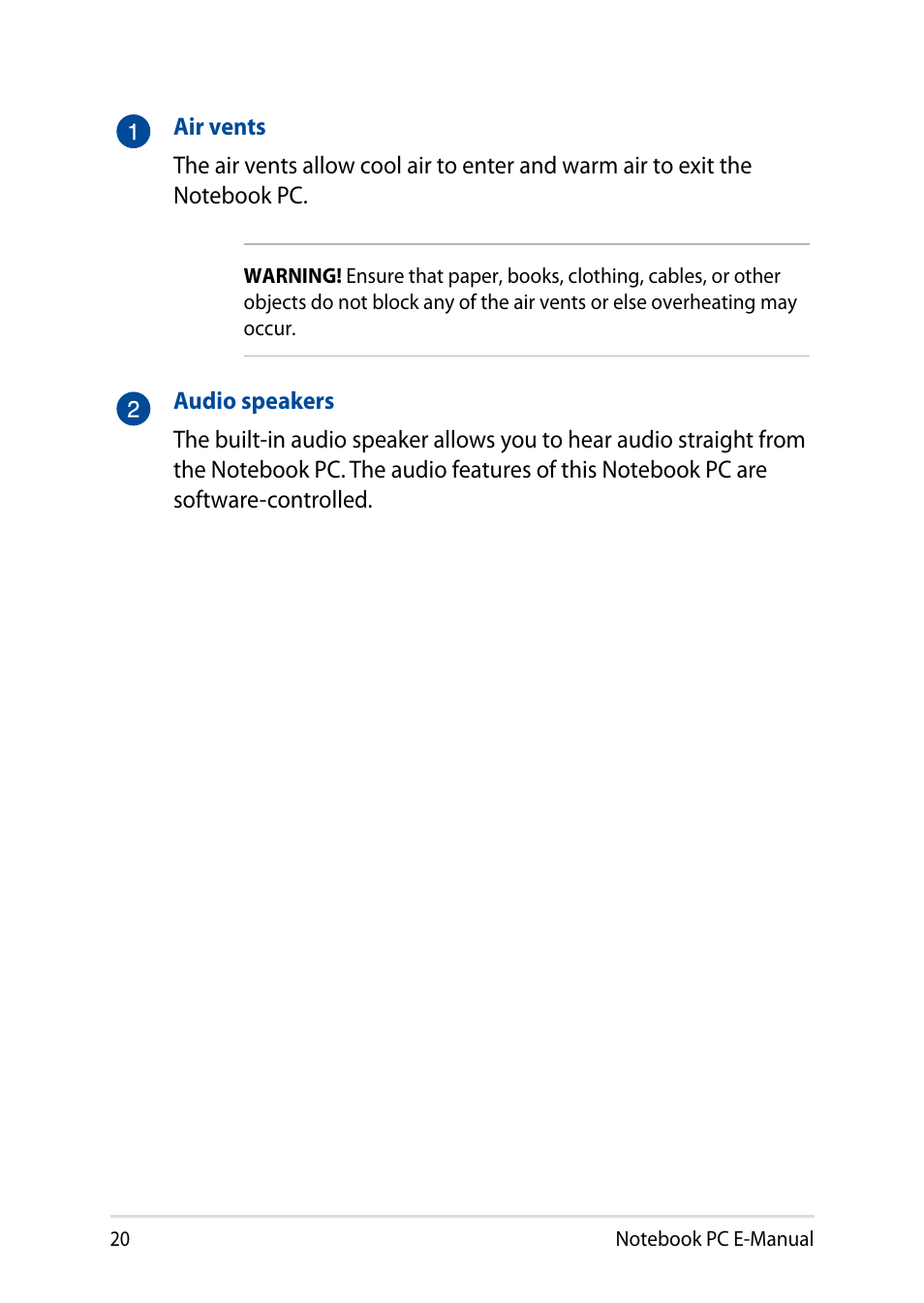 Asus X200MA User Manual | Page 20 / 120