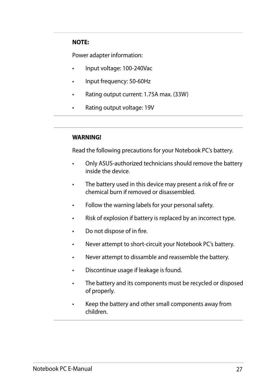 Asus X200MA User Manual | Page 27 / 120