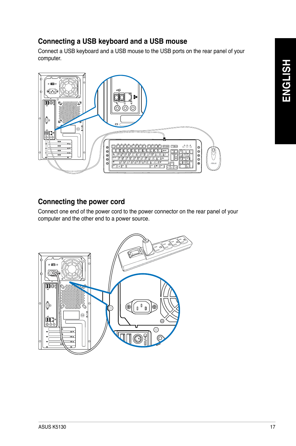 En gl is h en gl is h | Asus K5130 User Manual | Page 17 / 64