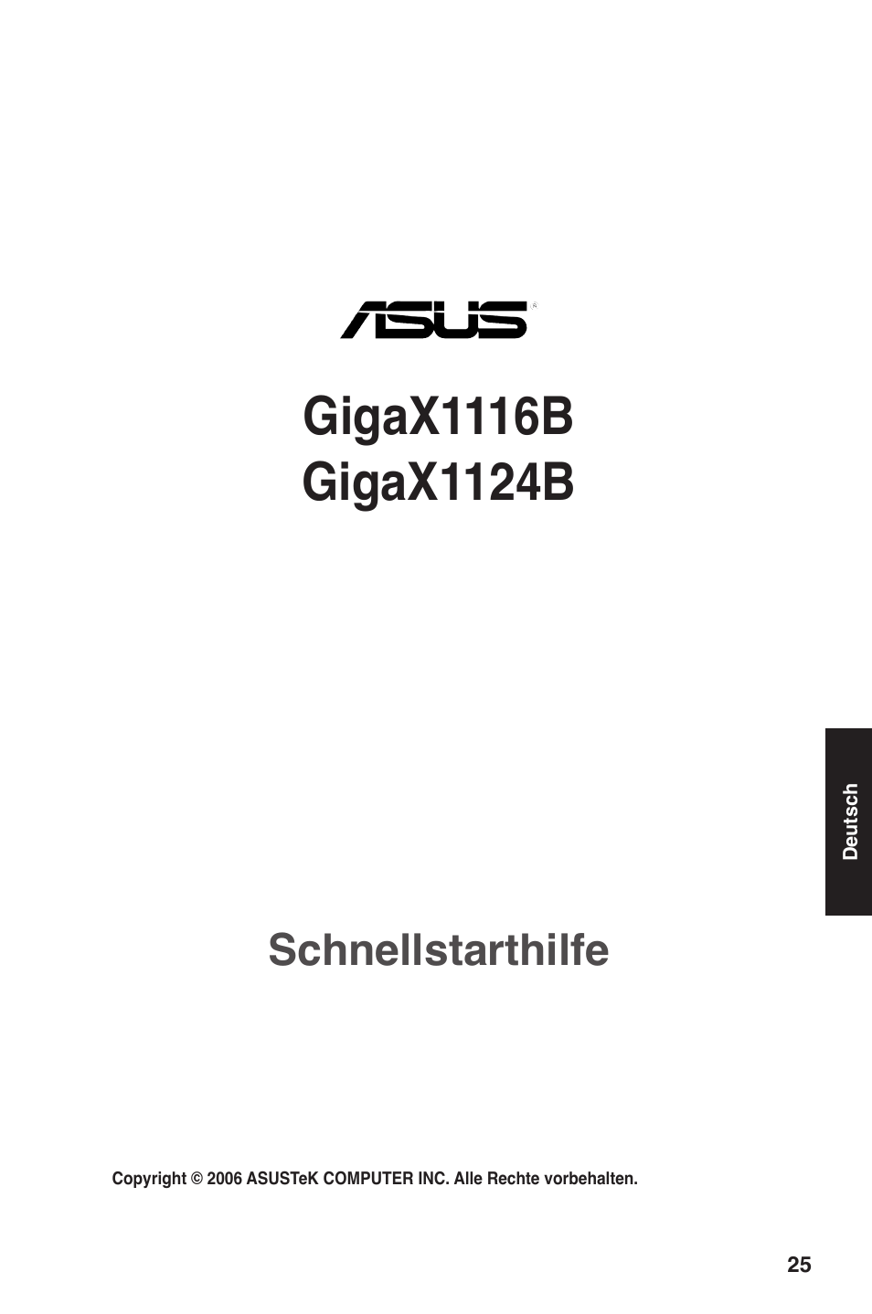 Schnellstarthilfe | Asus GigaX1124B User Manual | Page 26 / 97
