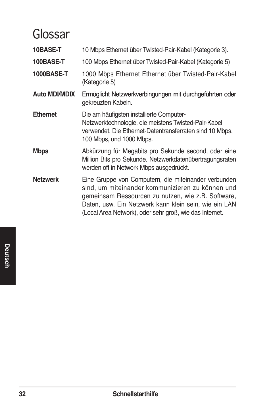 Glossar | Asus GigaX1124B User Manual | Page 33 / 97