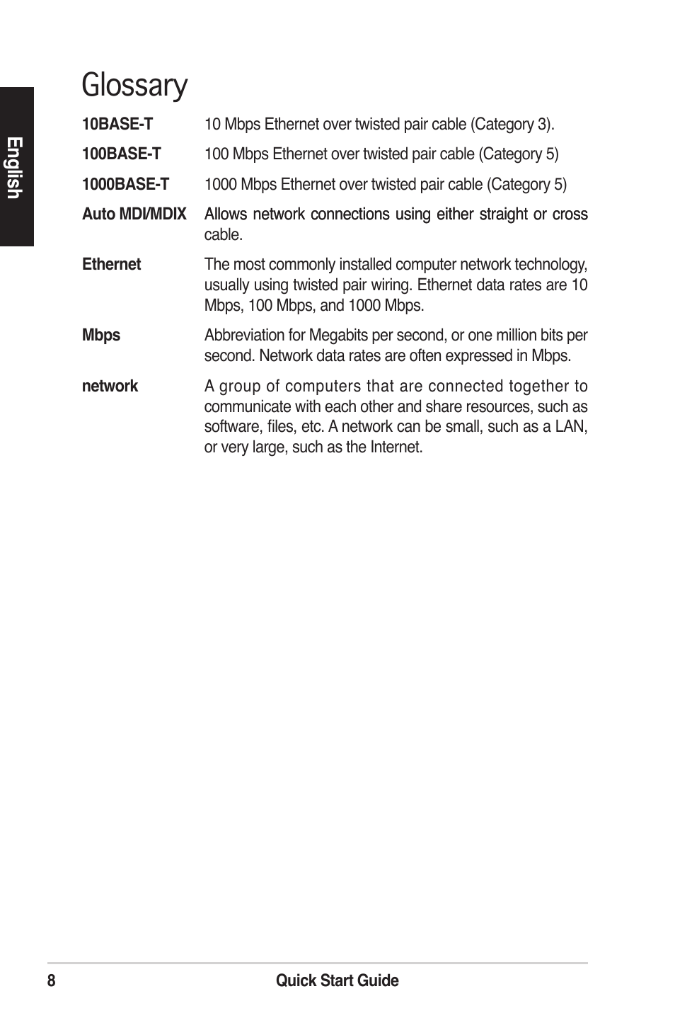 Glossary | Asus GigaX1124B User Manual | Page 9 / 97